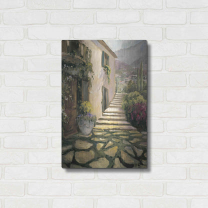 Luxe Metal Art 'Sunlit Villa II' by Allayn Stevens, Metal Wall Art,16x24