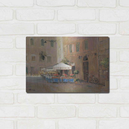 Luxe Metal Art 'Cafe Roma' by Allayn Stevens, Metal Wall Art,16x12