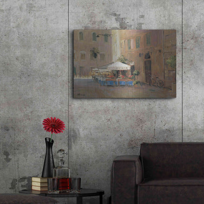 Luxe Metal Art 'Cafe Roma' by Allayn Stevens, Metal Wall Art,36x24