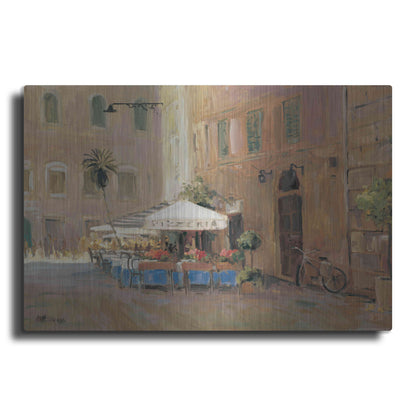 Luxe Metal Art 'Cafe Roma' by Allayn Stevens, Metal Wall Art