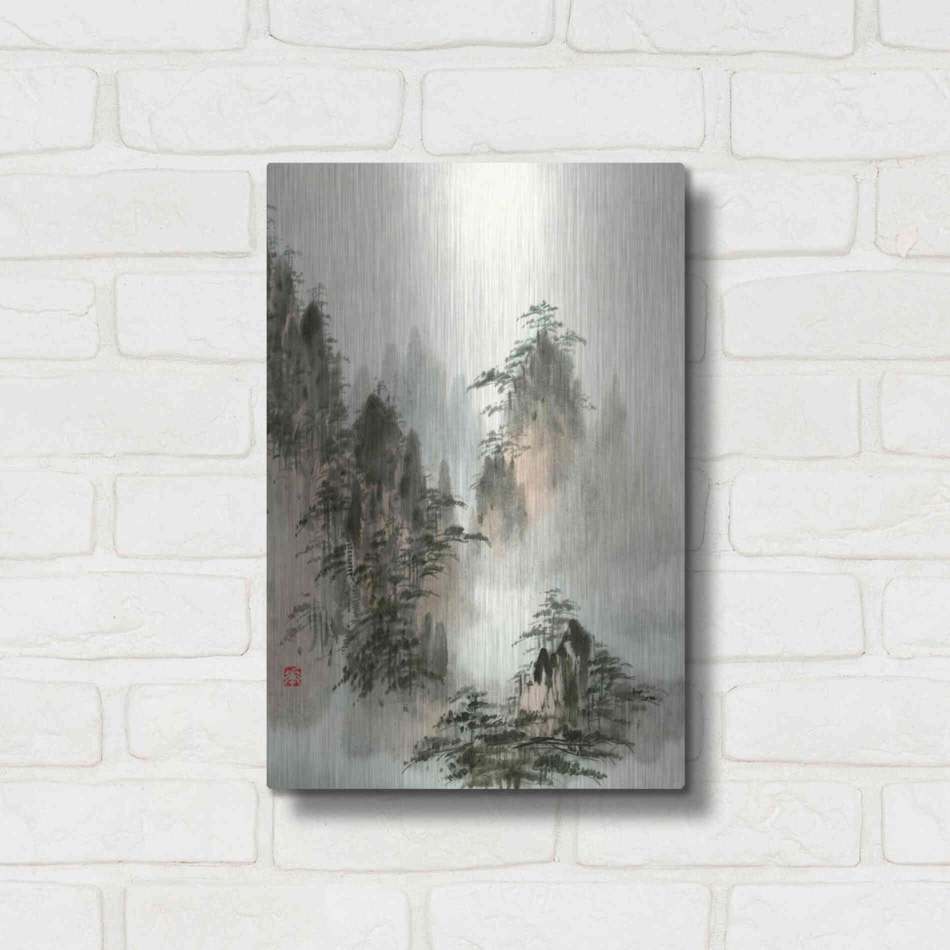 Luxe Metal Art 'Qi' by River Han, Metal Wall Art,12x16
