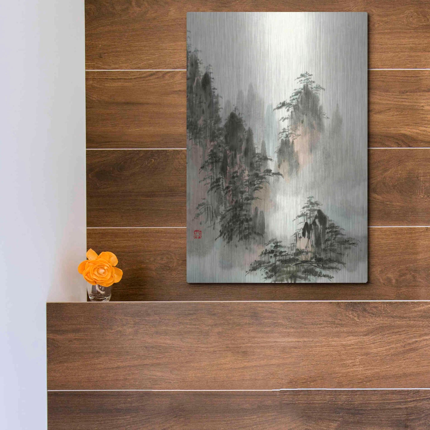 Luxe Metal Art 'Qi' by River Han, Metal Wall Art,12x16