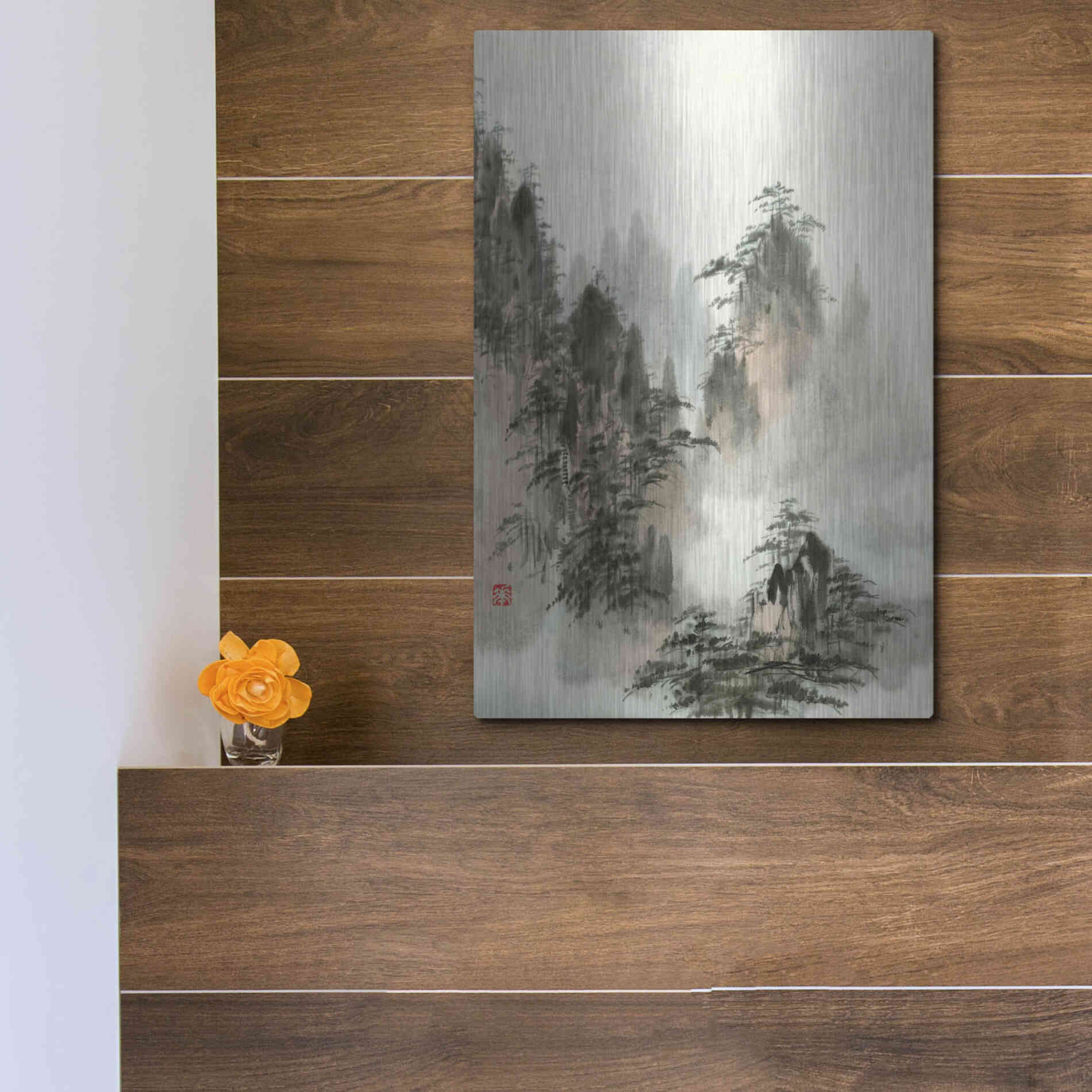Luxe Metal Art 'Qi' by River Han, Metal Wall Art,12x16