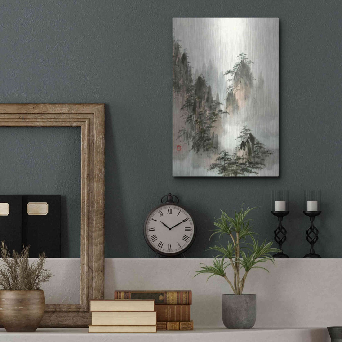Luxe Metal Art 'Qi' by River Han, Metal Wall Art,12x16