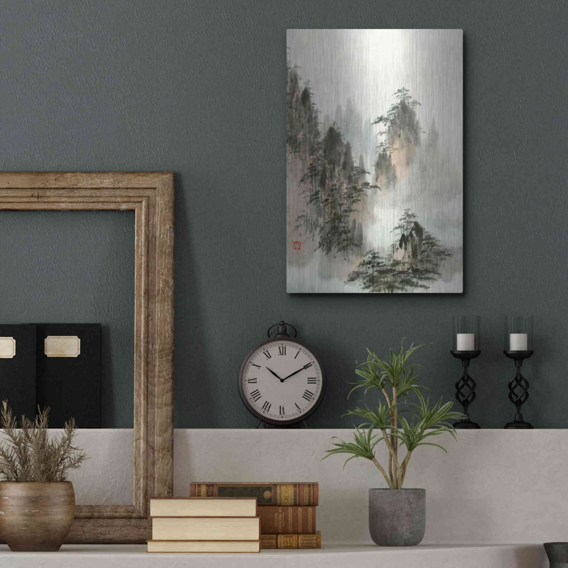 Luxe Metal Art 'Qi' by River Han, Metal Wall Art,12x16