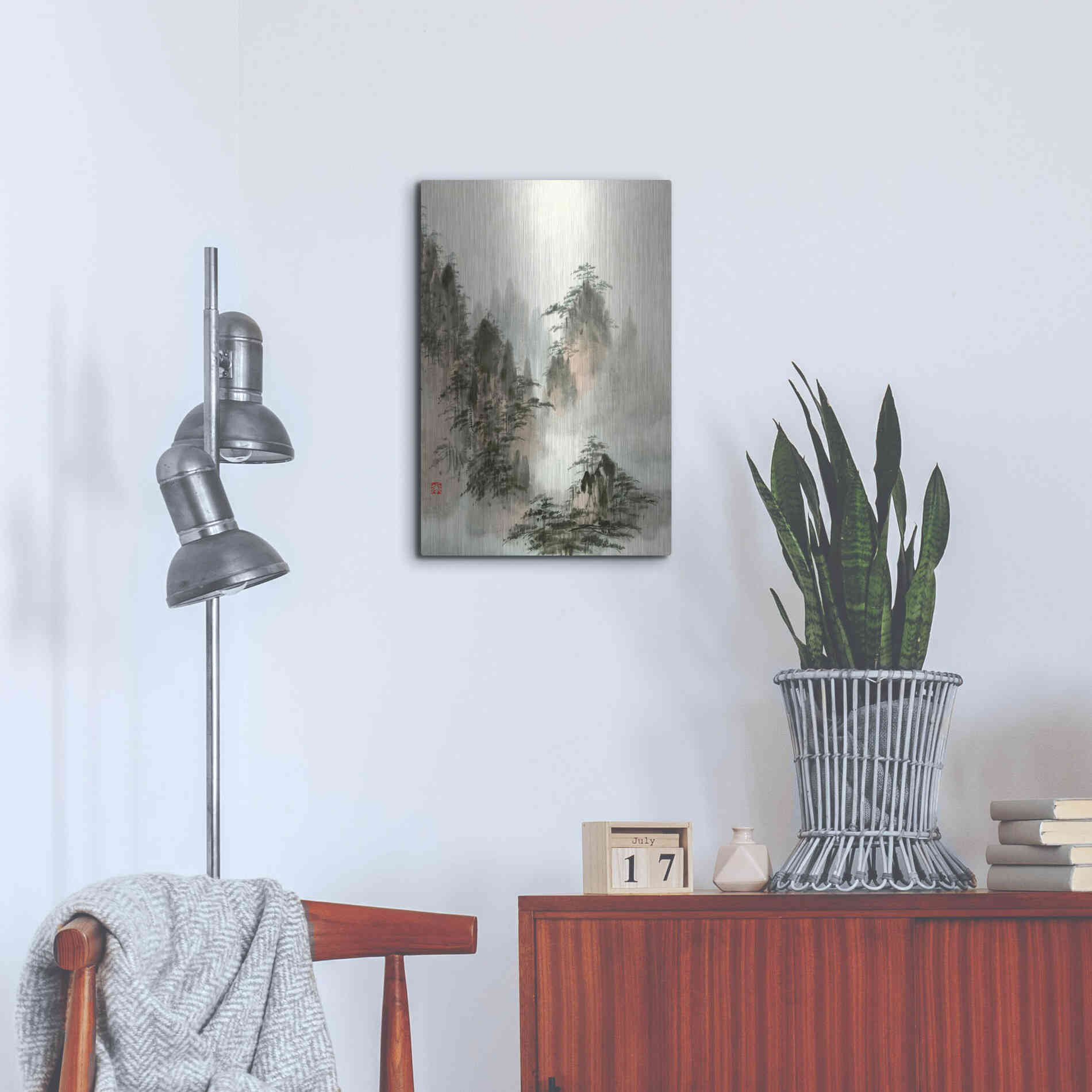 Luxe Metal Art 'Qi' by River Han, Metal Wall Art,16x24