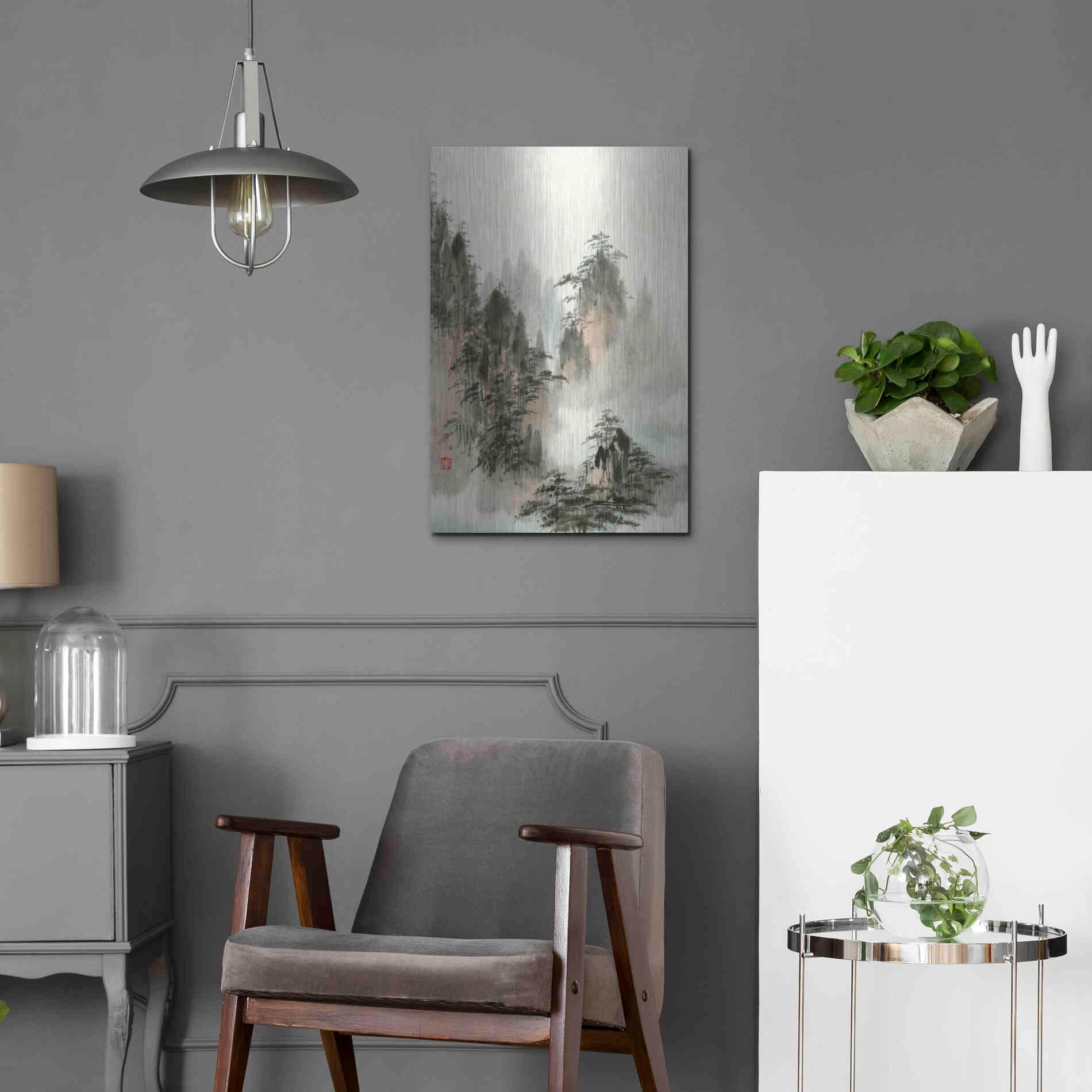 Luxe Metal Art 'Qi' by River Han, Metal Wall Art,16x24
