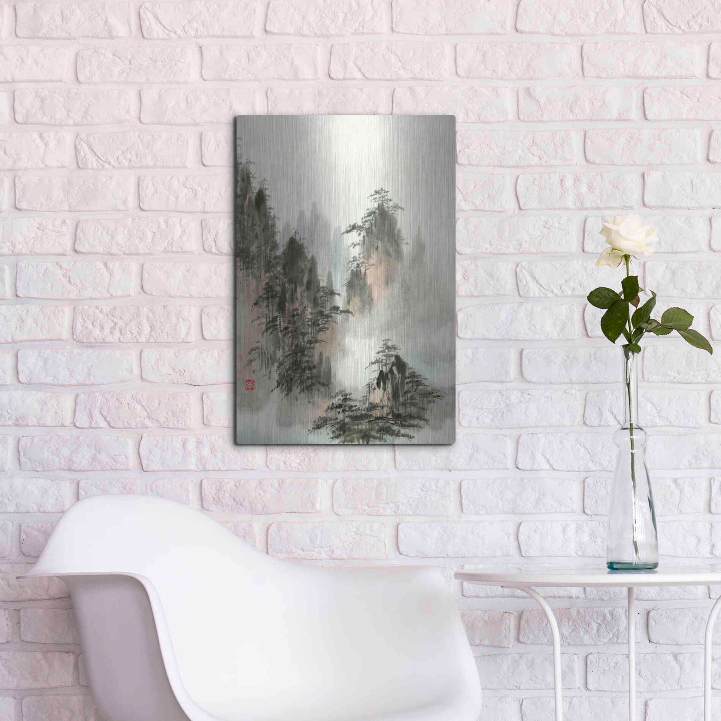 Luxe Metal Art 'Qi' by River Han, Metal Wall Art,16x24