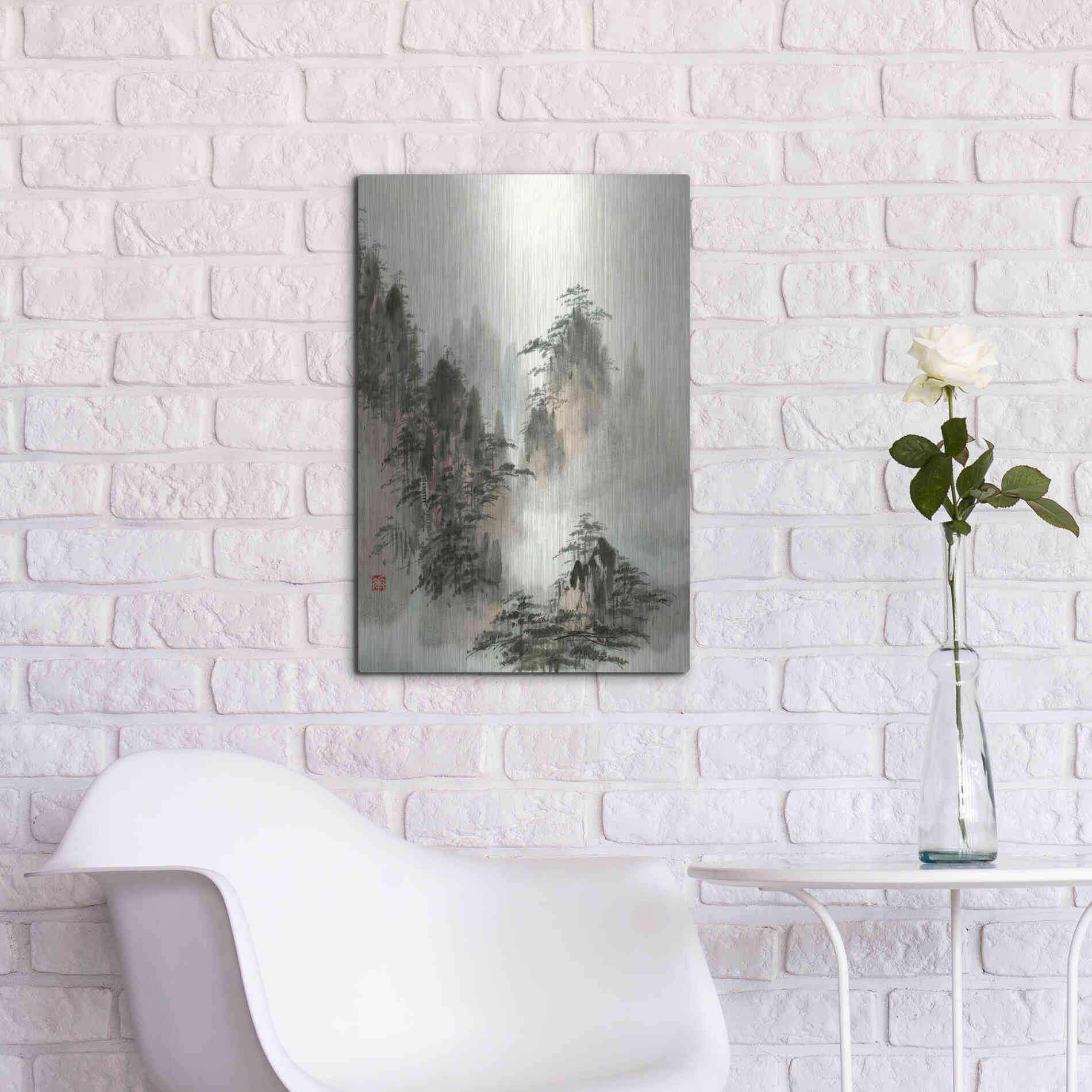 Luxe Metal Art 'Qi' by River Han, Metal Wall Art,16x24