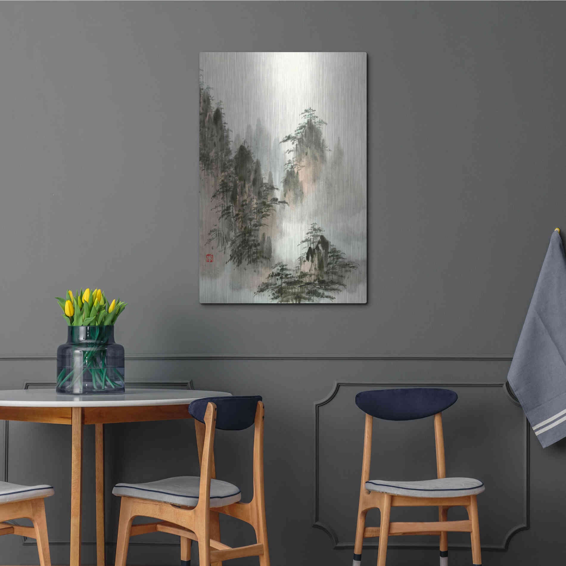 Luxe Metal Art 'Qi' by River Han, Metal Wall Art,24x36