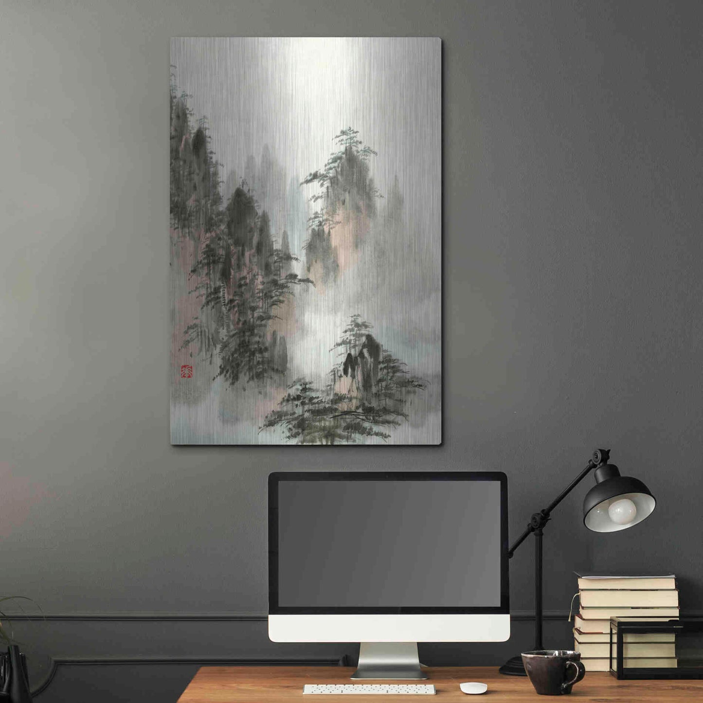 Luxe Metal Art 'Qi' by River Han, Metal Wall Art,24x36