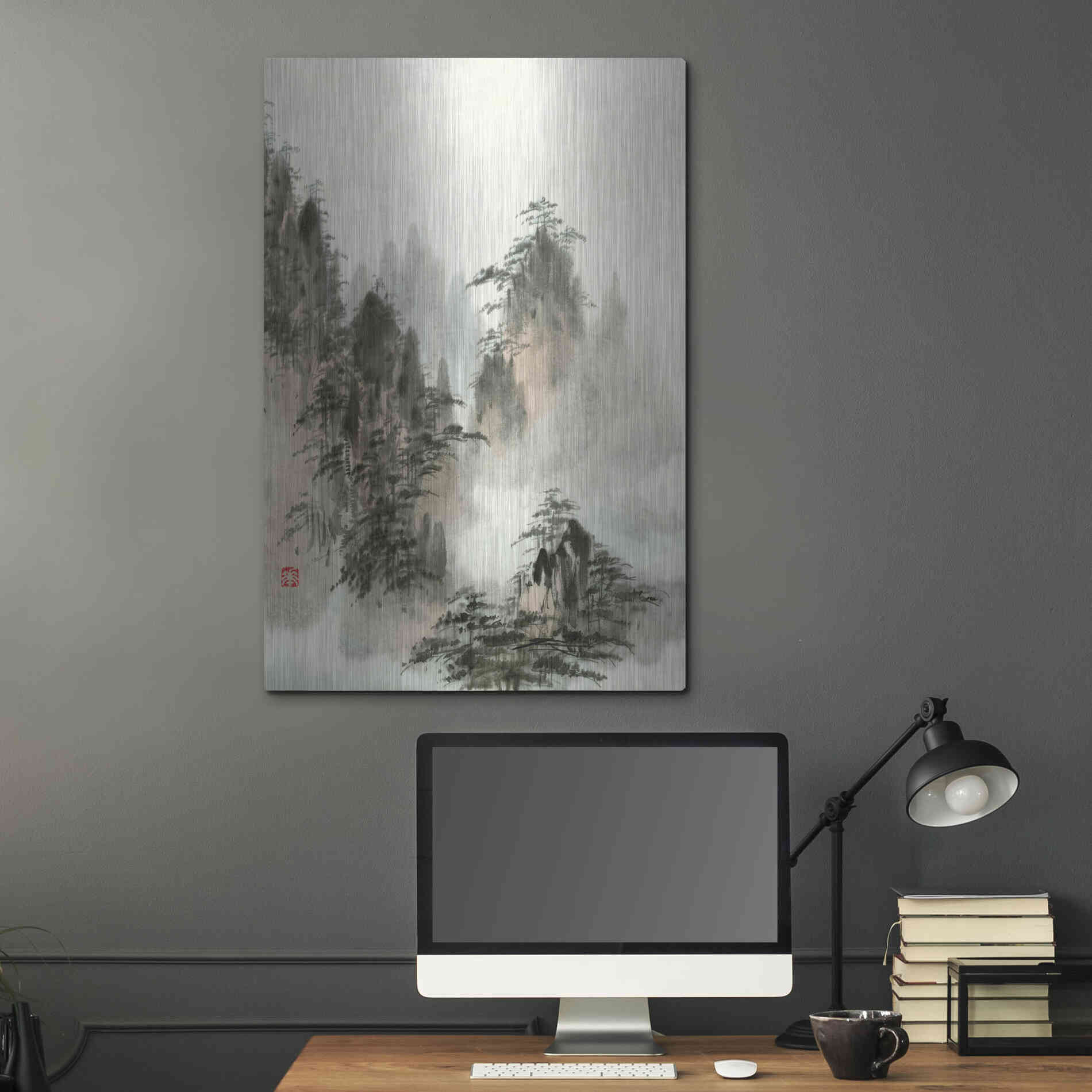 Luxe Metal Art 'Qi' by River Han, Metal Wall Art,24x36