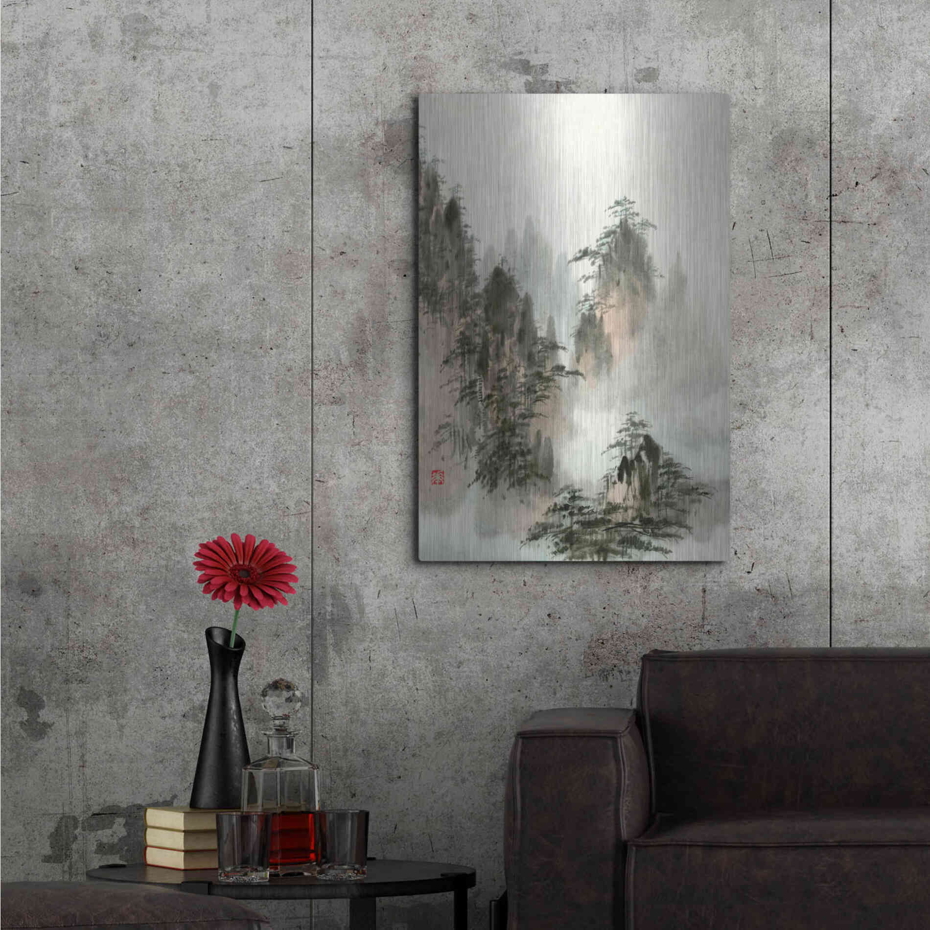 Luxe Metal Art 'Qi' by River Han, Metal Wall Art,24x36