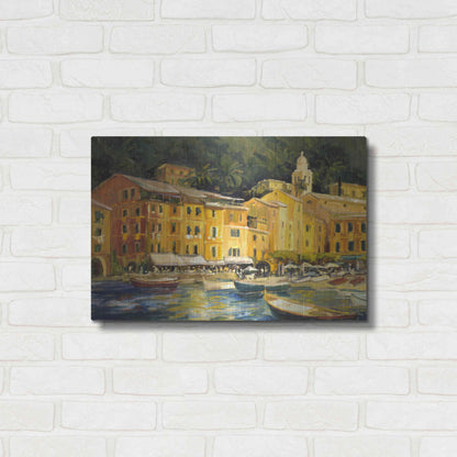 Luxe Metal Art 'Lake Como Hotel' by Allayn Stevens, Metal Wall Art,24x16