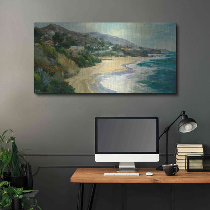 Luxe Metal Art 'Seaside Cove' by Allayn Stevens, Metal Wall Art,48x24