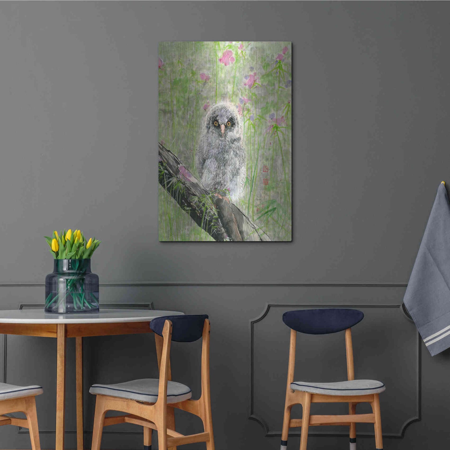 Luxe Metal Art 'Owlet' by River Han, Metal Wall Art,24x36