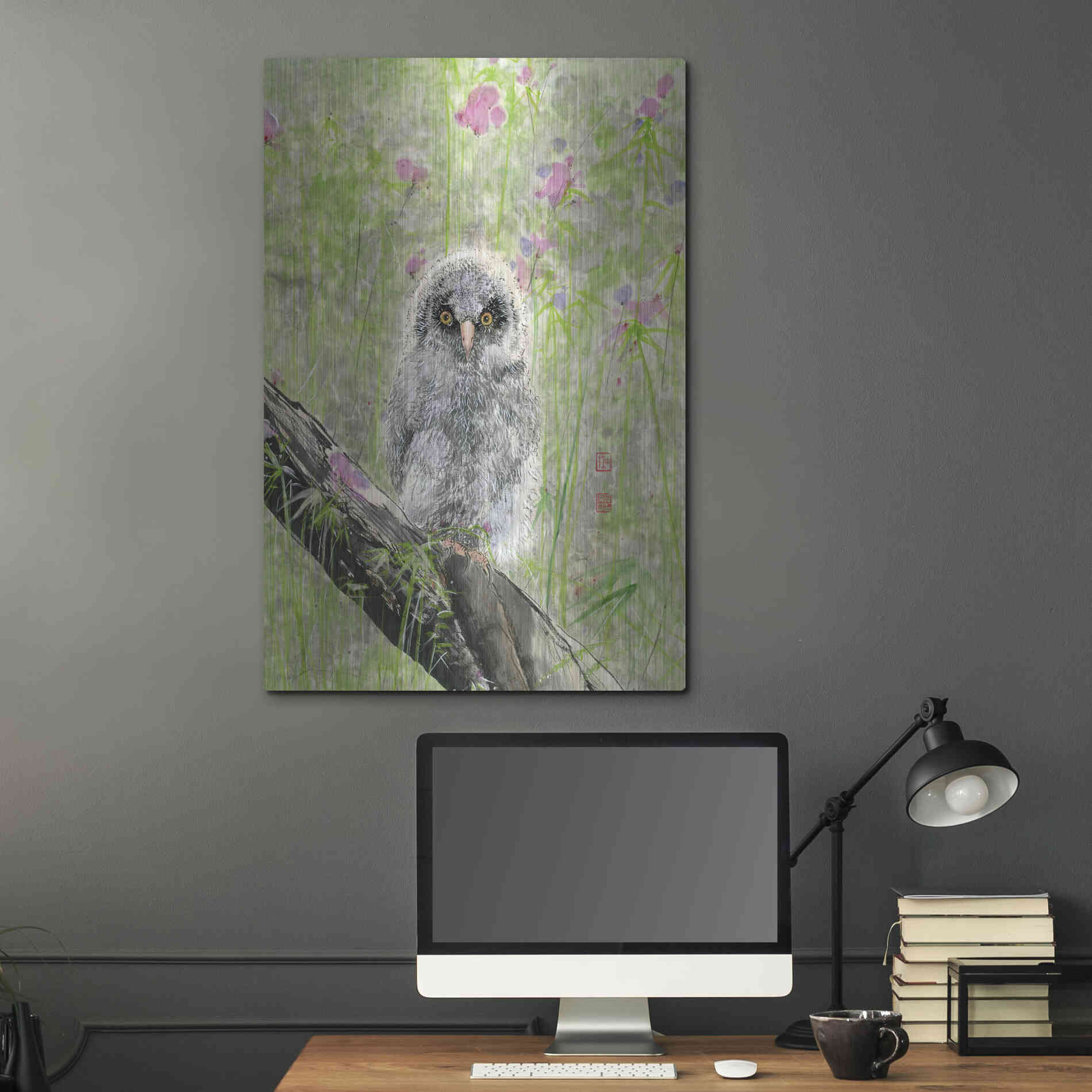 Luxe Metal Art 'Owlet' by River Han, Metal Wall Art,24x36