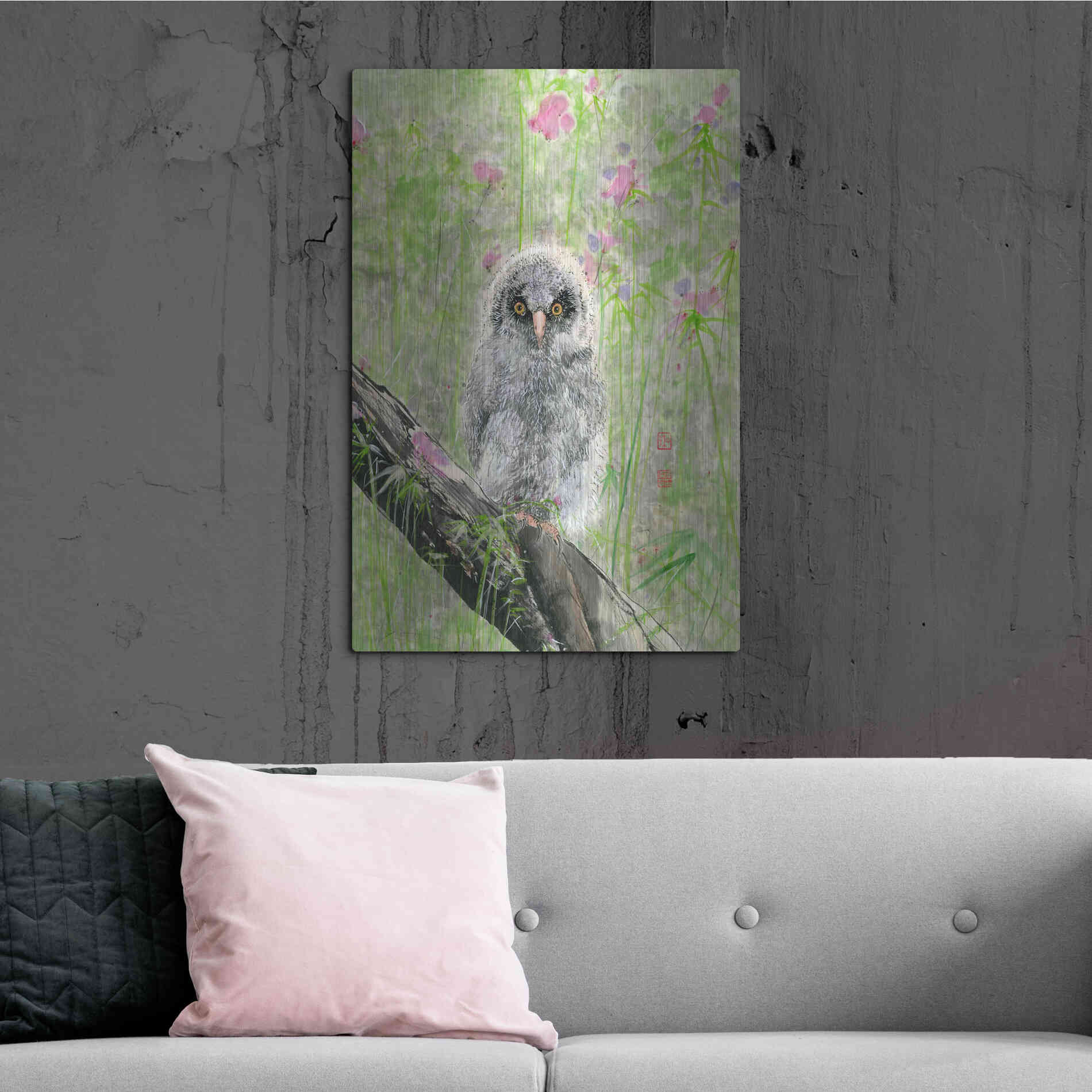 Luxe Metal Art 'Owlet' by River Han, Metal Wall Art,24x36