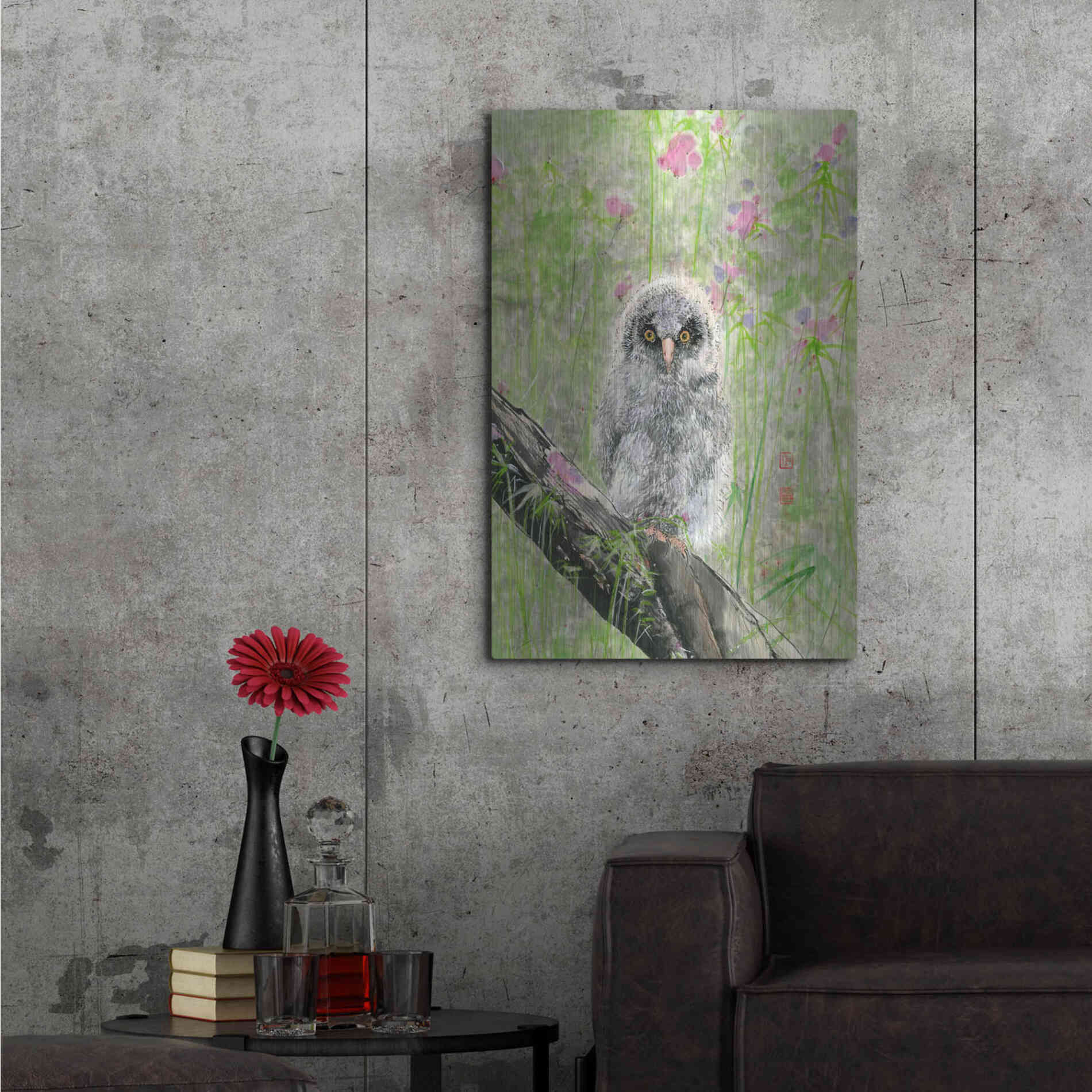 Luxe Metal Art 'Owlet' by River Han, Metal Wall Art,24x36