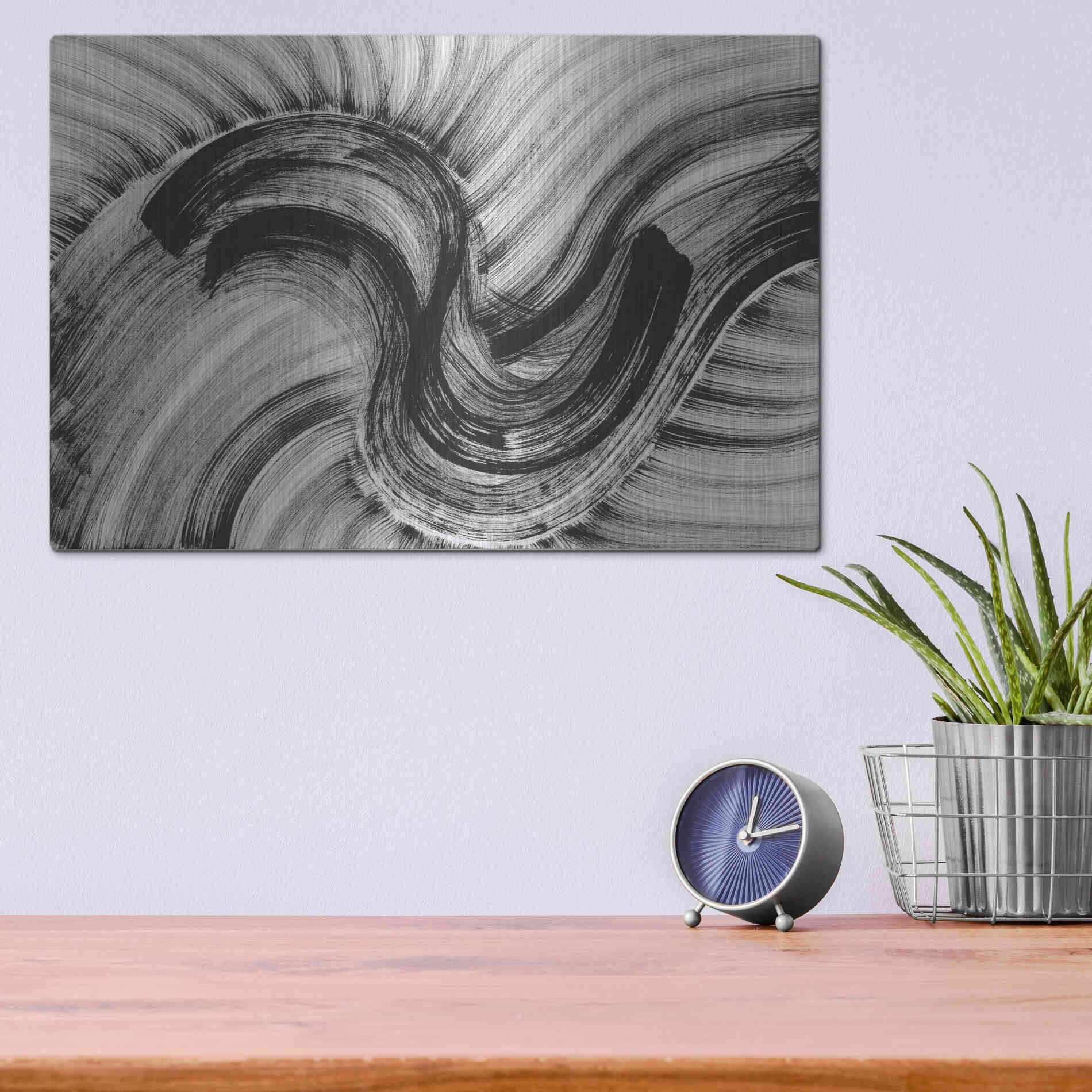 Luxe Metal Art 'Cyclone' Metal Wall Art,16x12