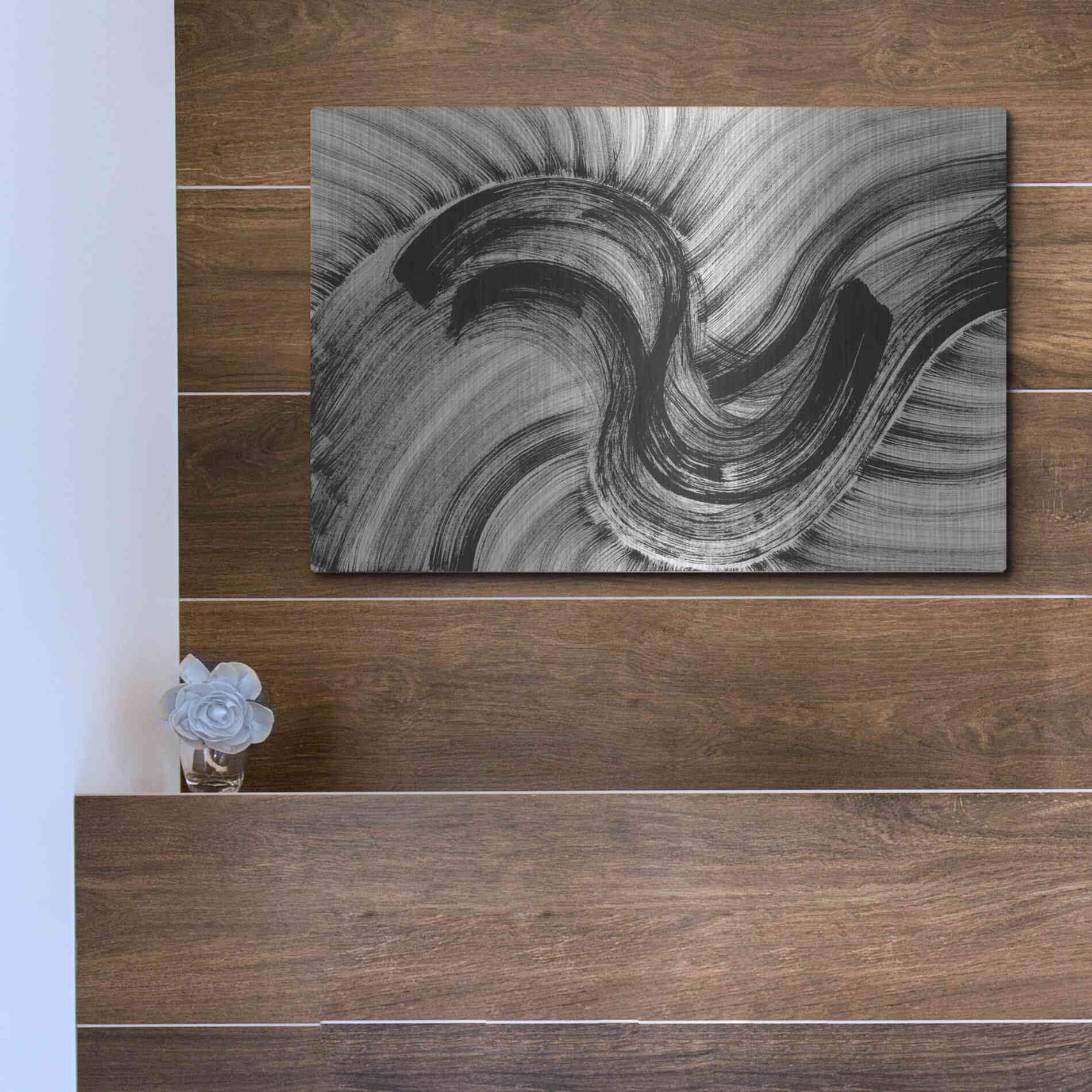 Luxe Metal Art 'Cyclone' Metal Wall Art,16x12