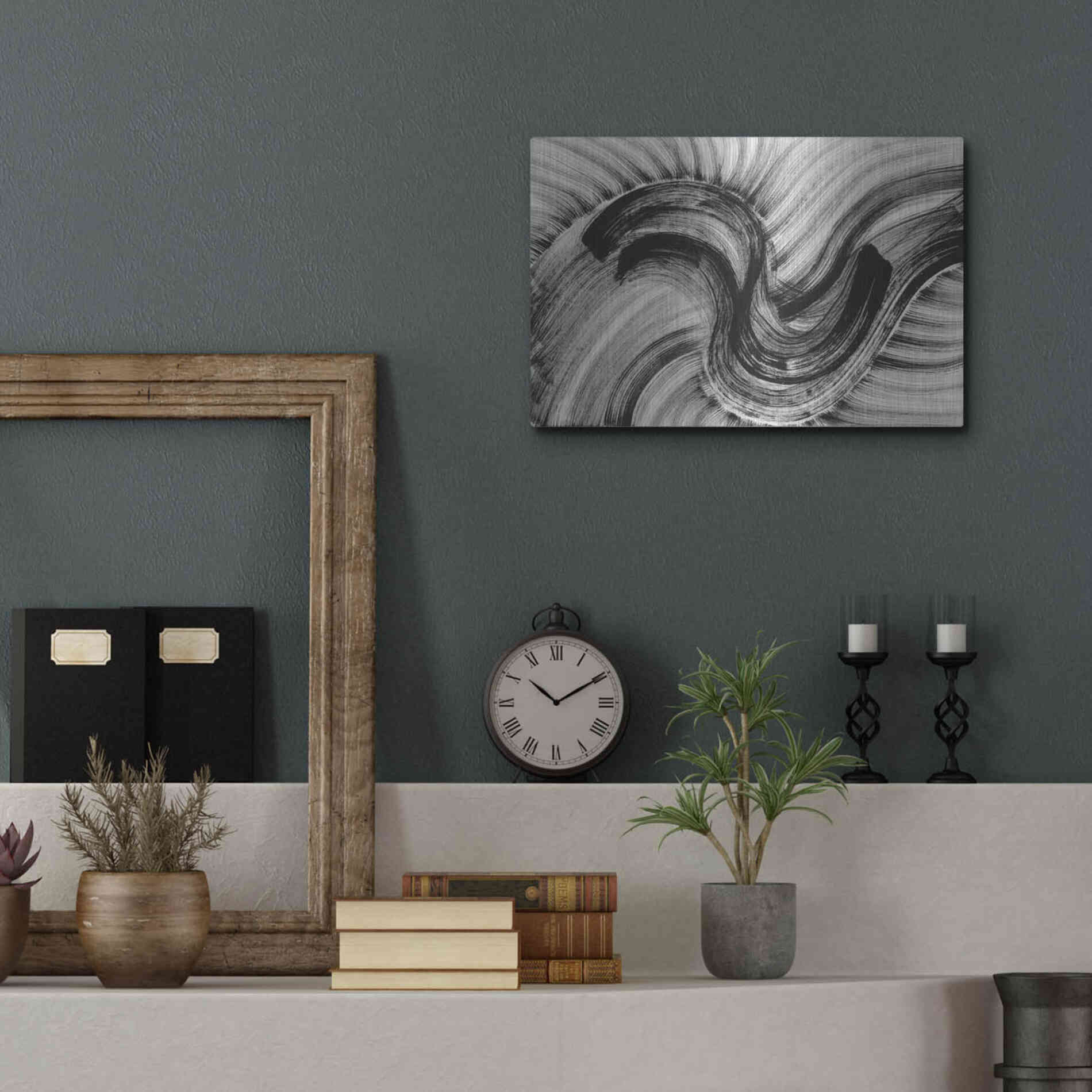 Luxe Metal Art 'Cyclone' Metal Wall Art,16x12