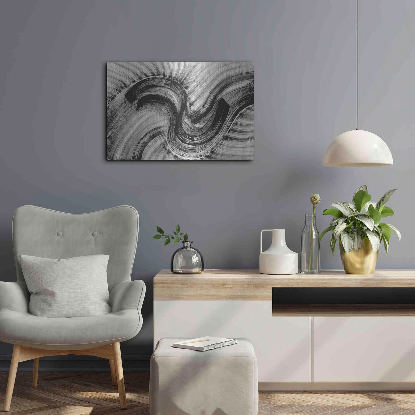 Luxe Metal Art 'Cyclone' Metal Wall Art,24x16