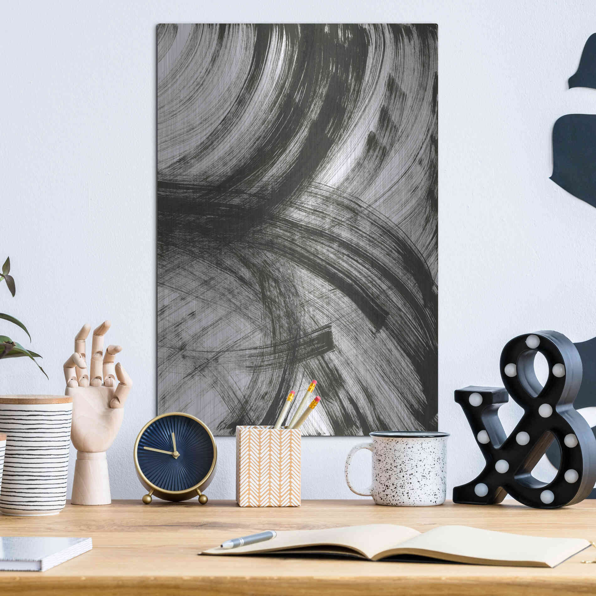 Luxe Metal Art 'Wind' Metal Wall Art,12x16