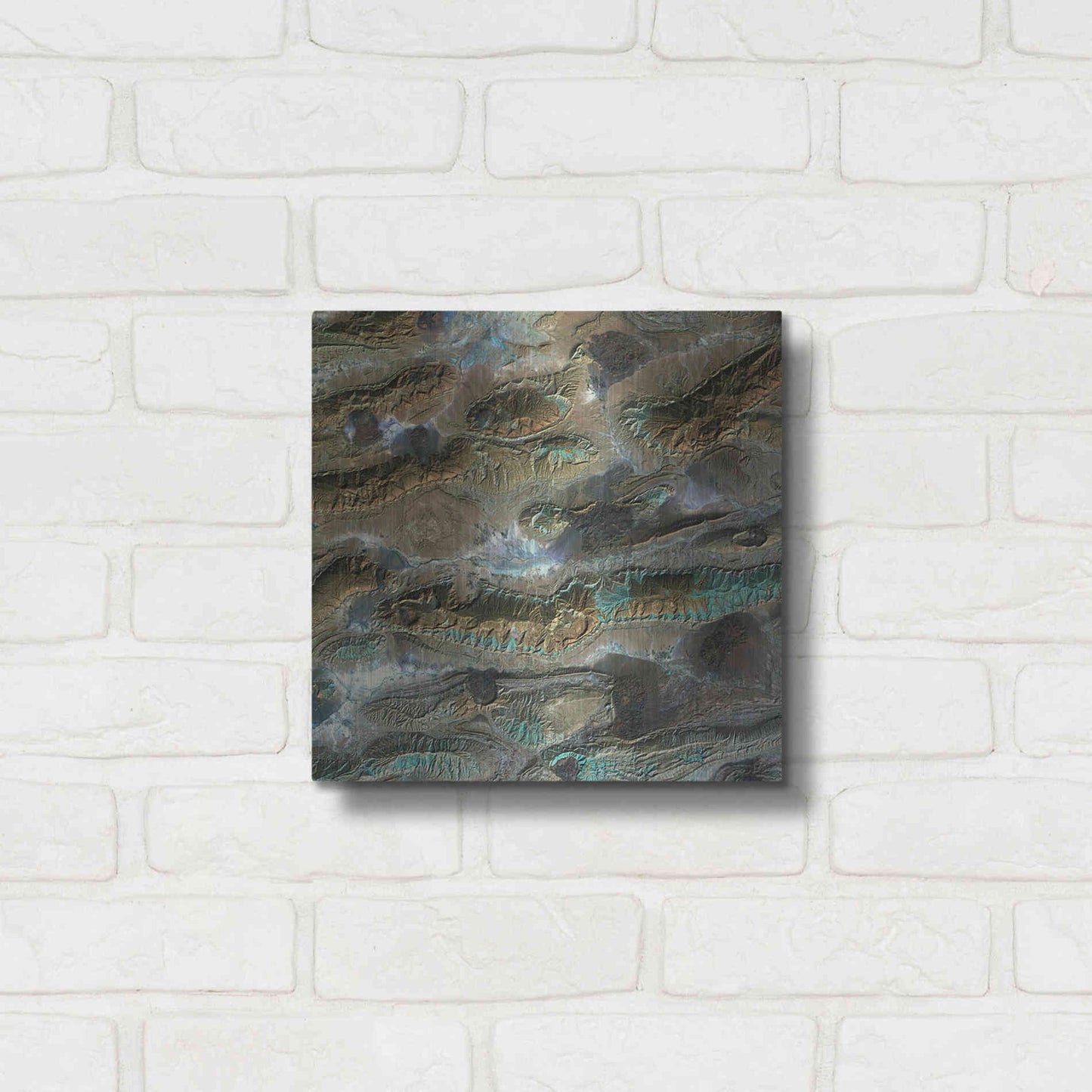 Luxe Metal Art 'Earth As Art: Salt Glaciers' Metal Wall Art,12x12