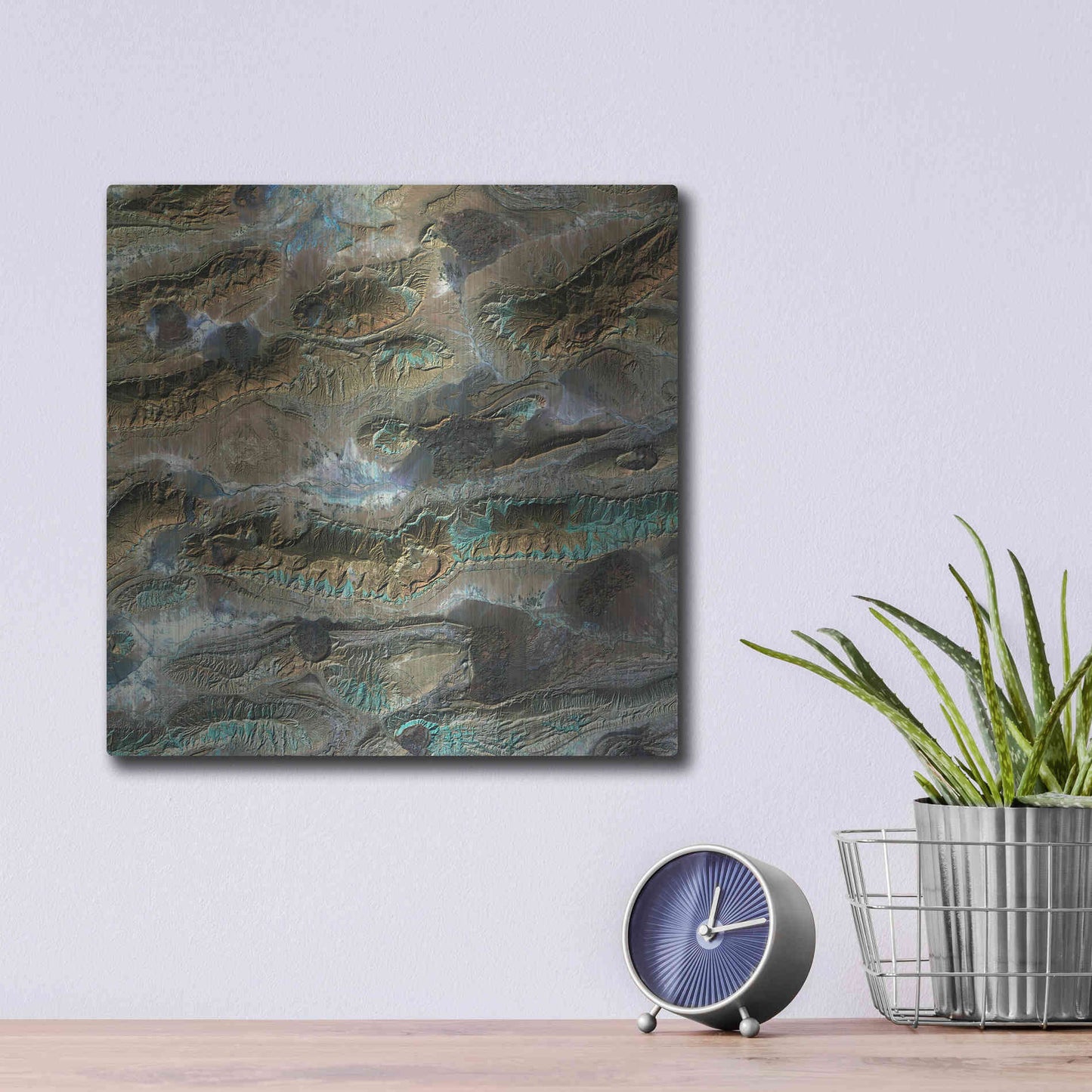 Luxe Metal Art 'Earth As Art: Salt Glaciers' Metal Wall Art,12x12
