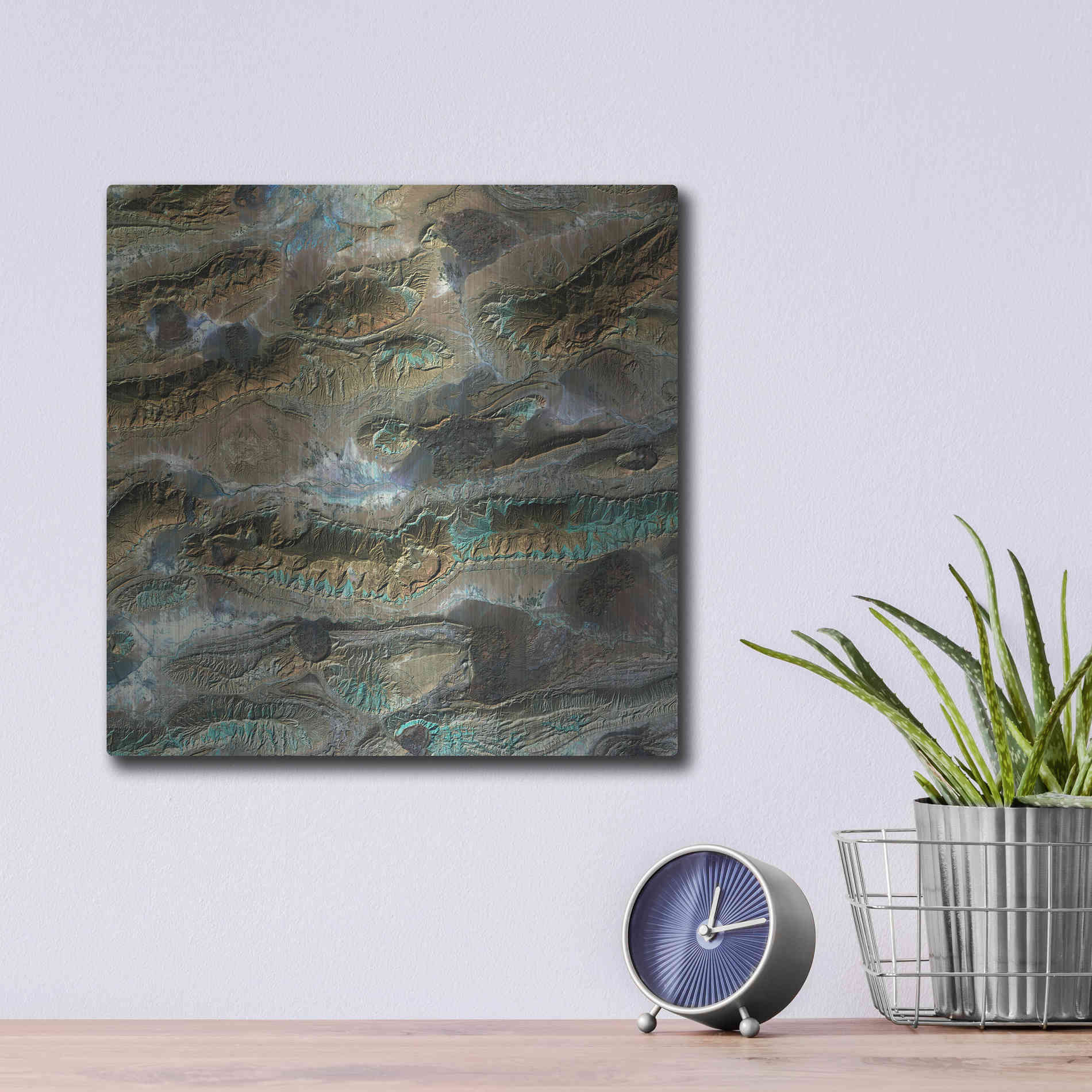 Luxe Metal Art 'Earth As Art: Salt Glaciers' Metal Wall Art,12x12