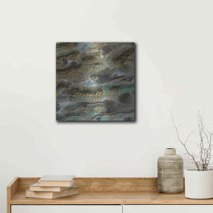 Luxe Metal Art 'Earth As Art: Salt Glaciers' Metal Wall Art,12x12
