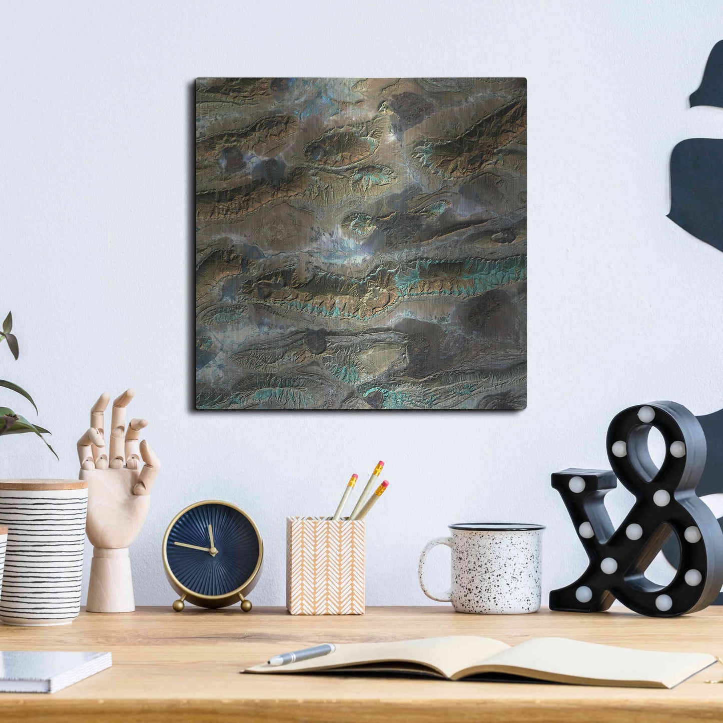 Luxe Metal Art 'Earth As Art: Salt Glaciers' Metal Wall Art,12x12