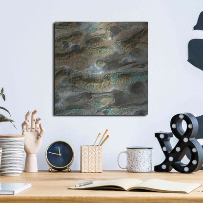 Luxe Metal Art 'Earth As Art: Salt Glaciers' Metal Wall Art,12x12