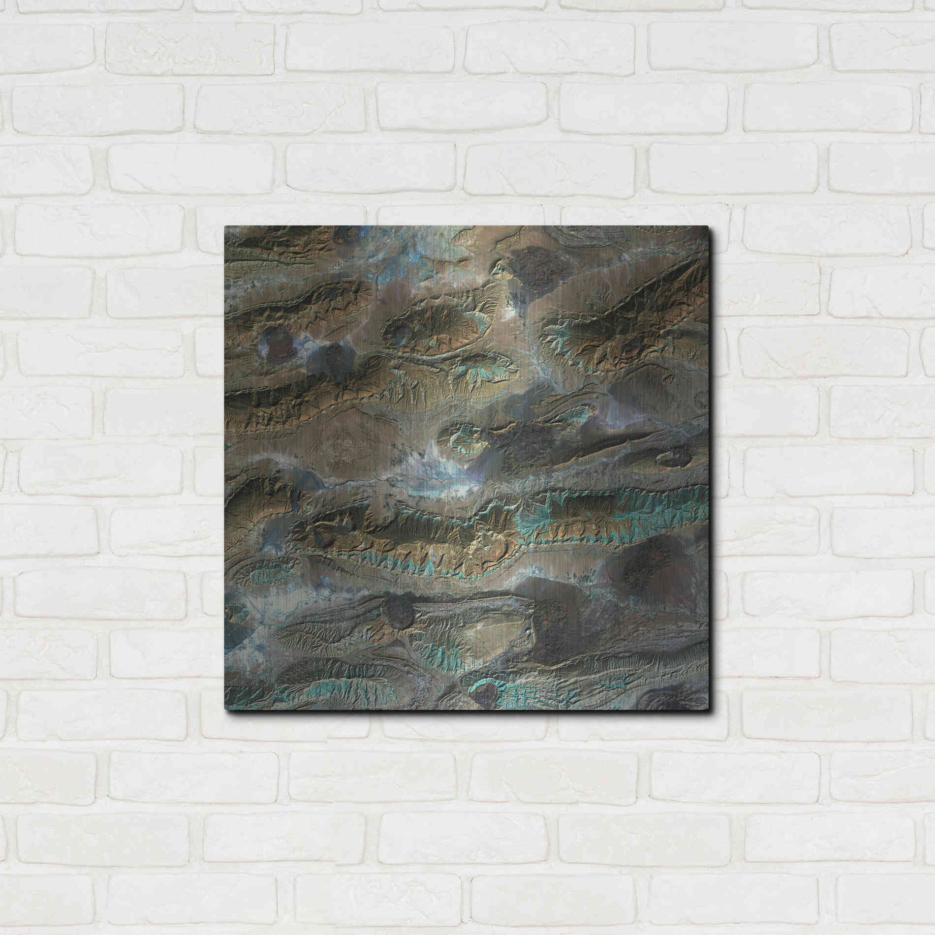 Luxe Metal Art 'Earth As Art: Salt Glaciers' Metal Wall Art,24x24