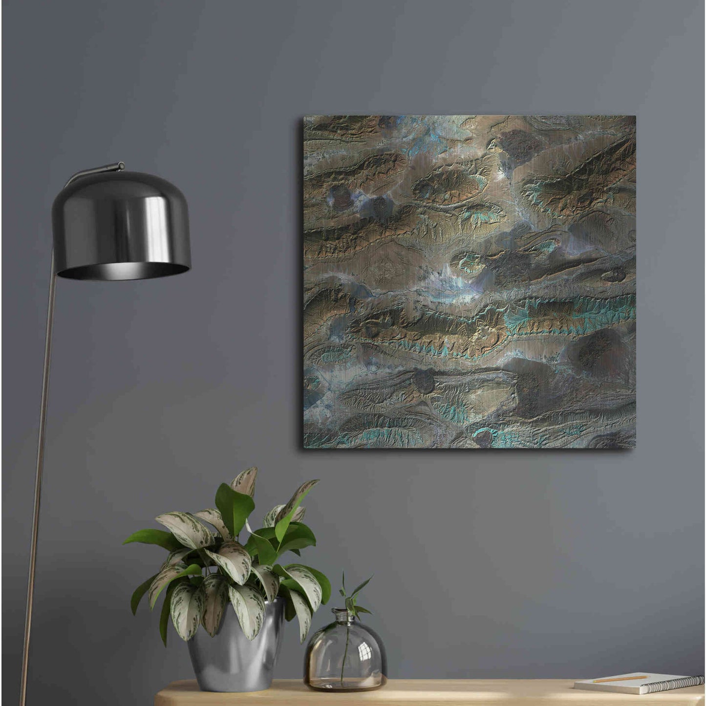 Luxe Metal Art 'Earth As Art: Salt Glaciers' Metal Wall Art,24x24