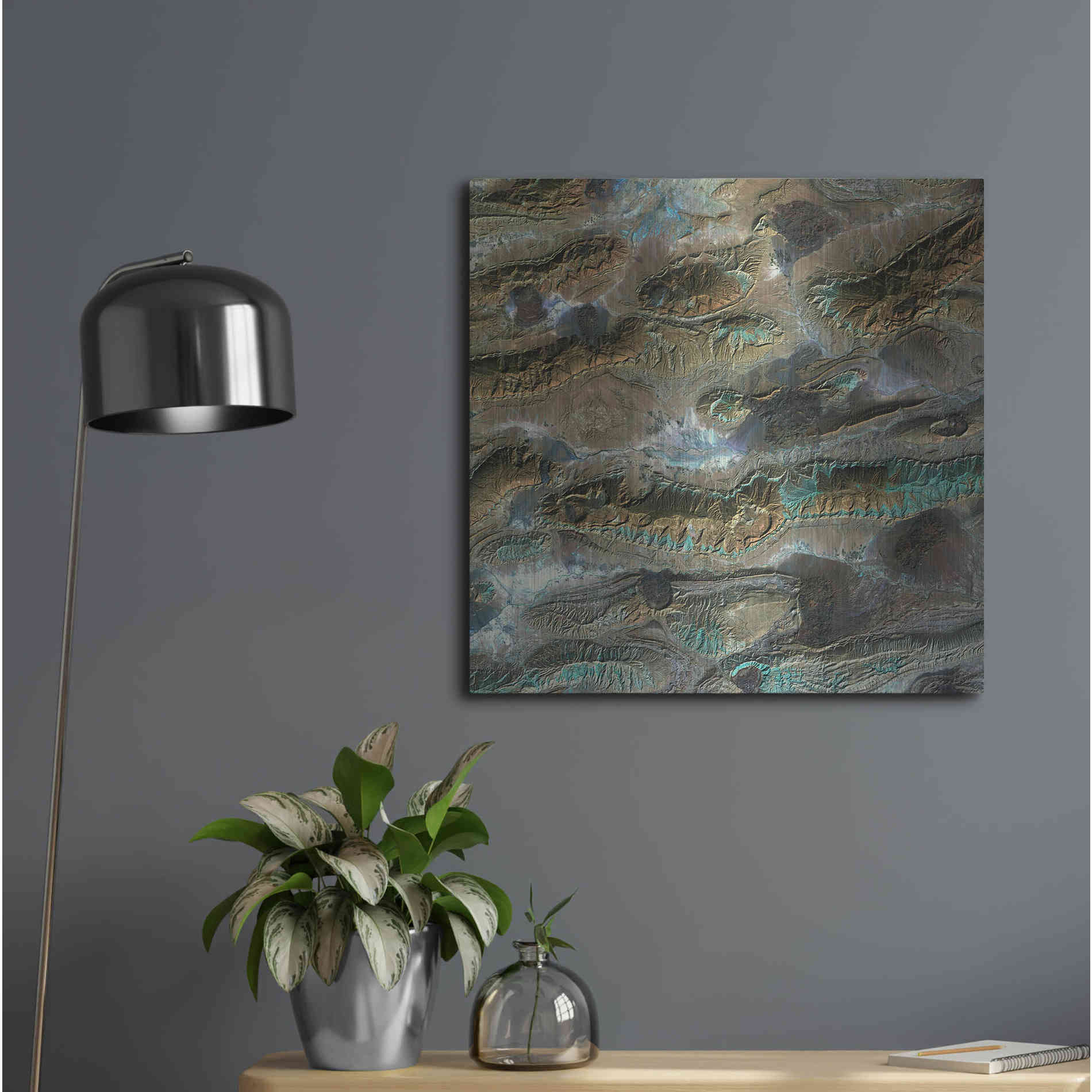 Luxe Metal Art 'Earth As Art: Salt Glaciers' Metal Wall Art,24x24