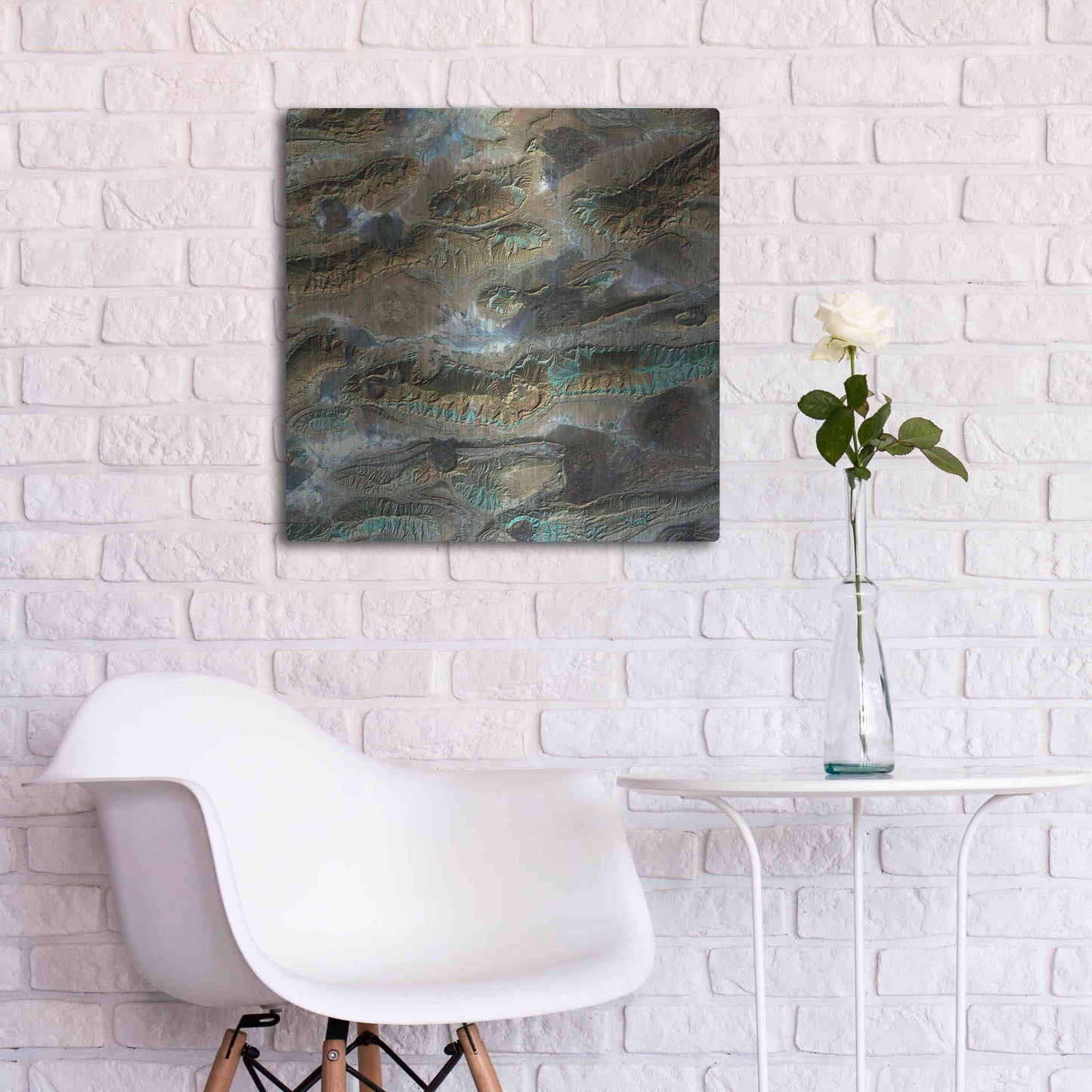 Luxe Metal Art 'Earth As Art: Salt Glaciers' Metal Wall Art,24x24