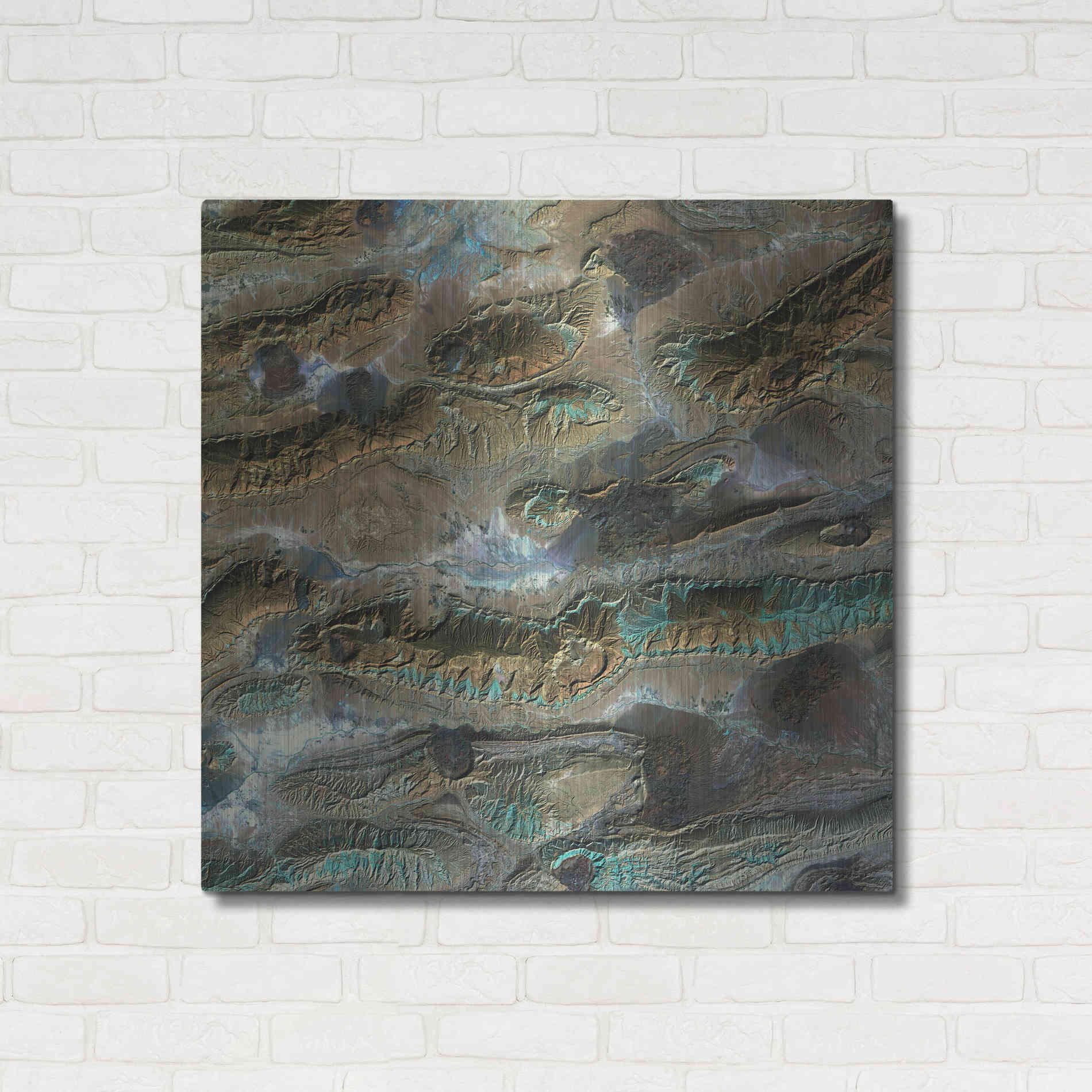 Luxe Metal Art 'Earth As Art: Salt Glaciers' Metal Wall Art,36x36
