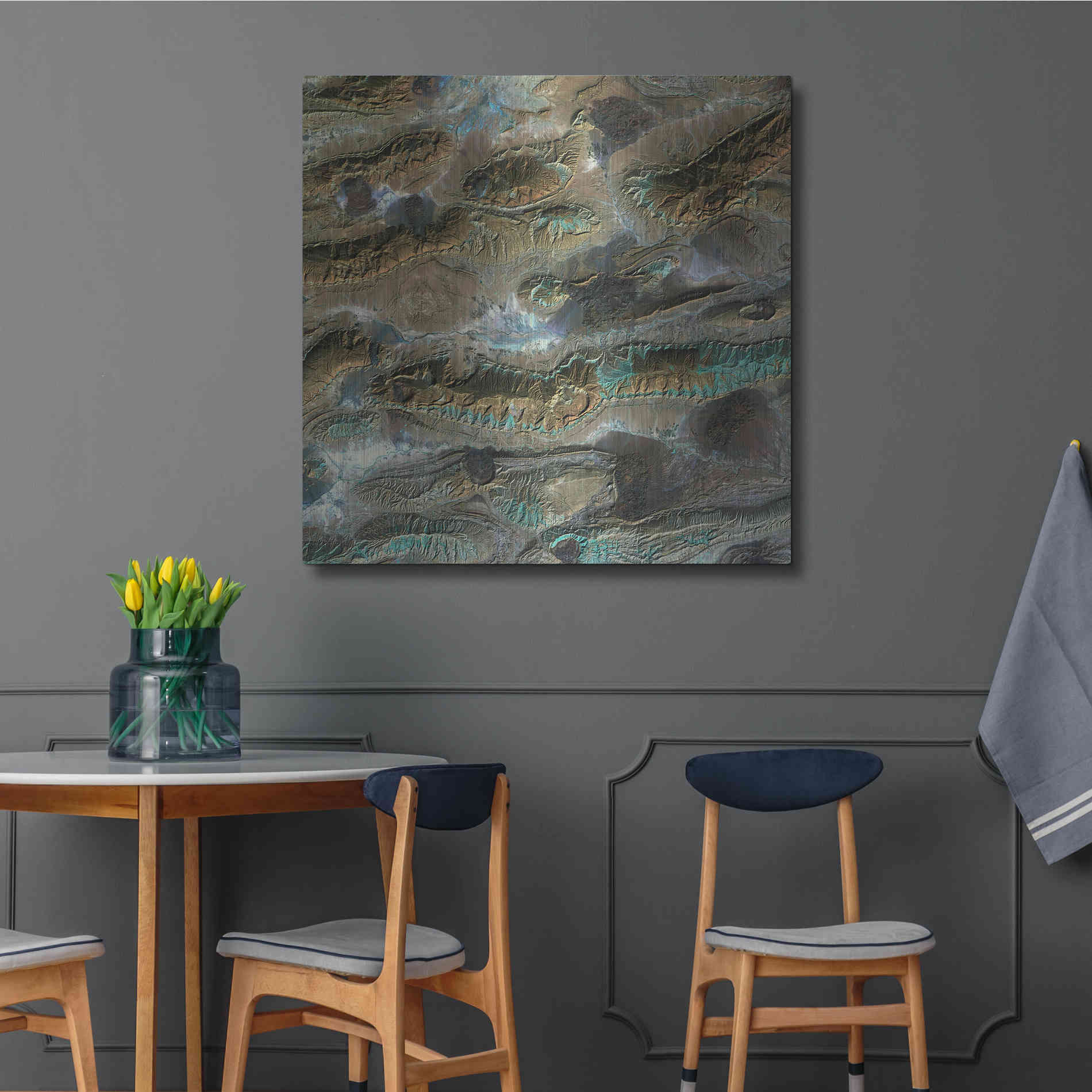 Luxe Metal Art 'Earth As Art: Salt Glaciers' Metal Wall Art,36x36