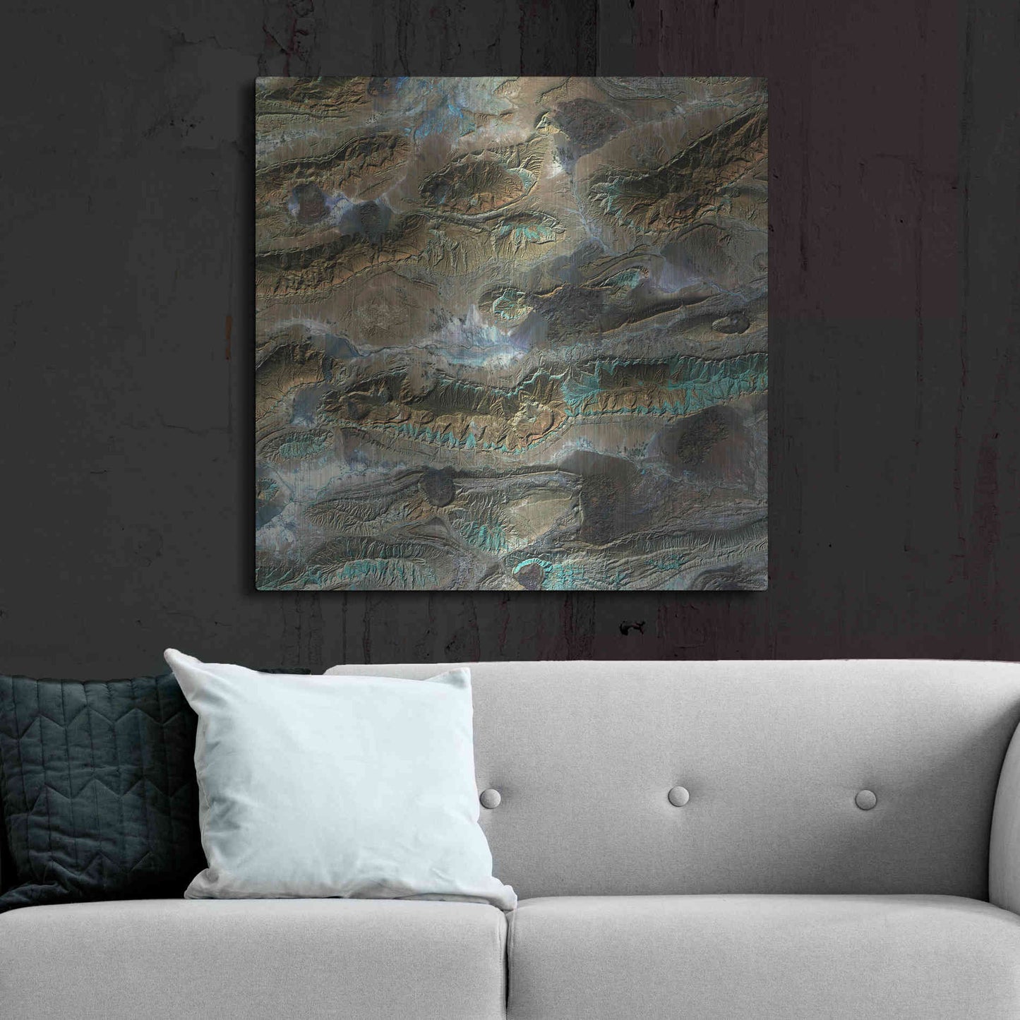 Luxe Metal Art 'Earth As Art: Salt Glaciers' Metal Wall Art,36x36