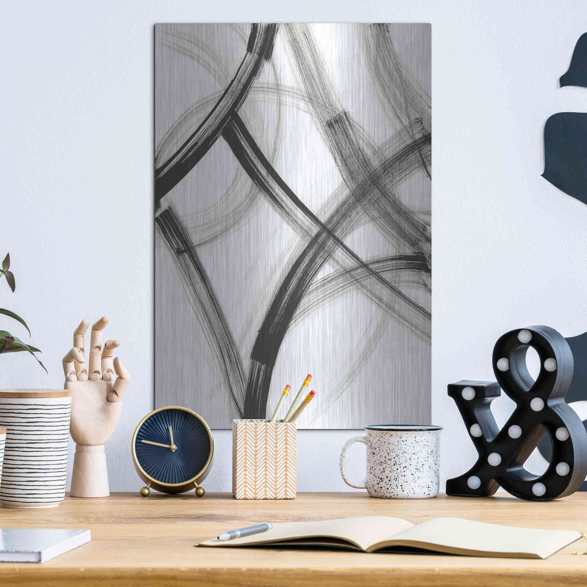 Luxe Metal Art 'Wye' Metal Wall Art,12x16