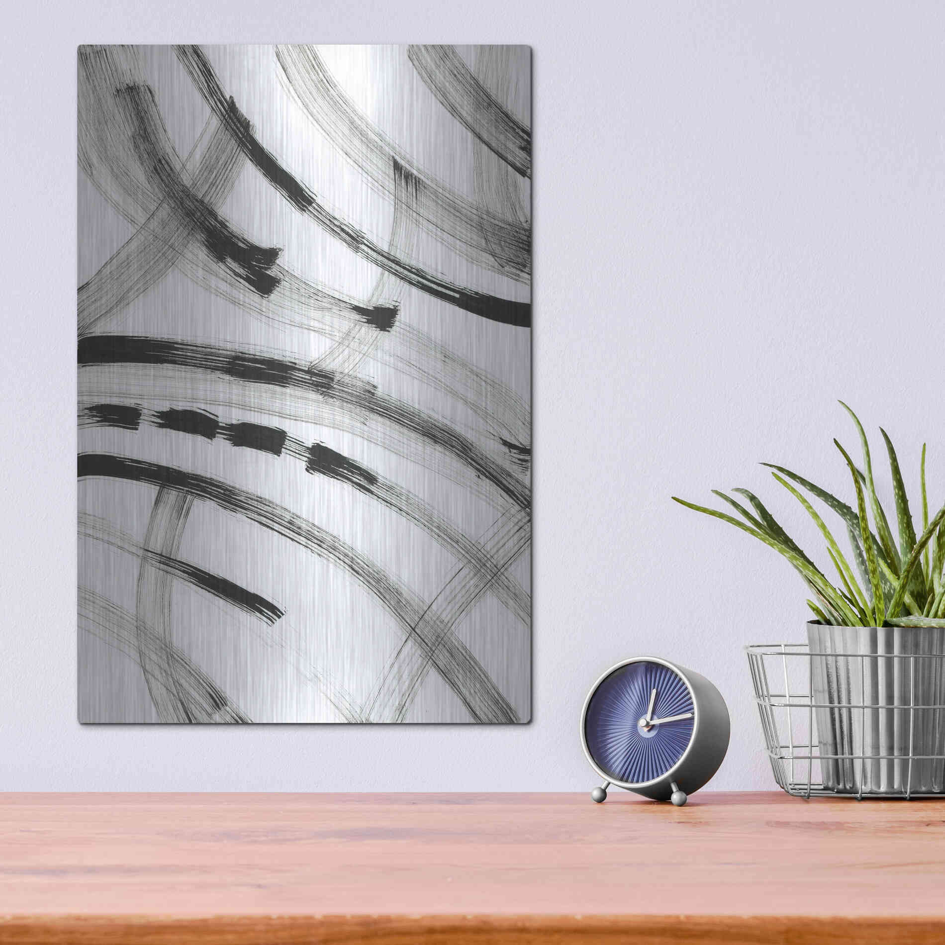 Luxe Metal Art 'Interchange' Metal Wall Art,12x16