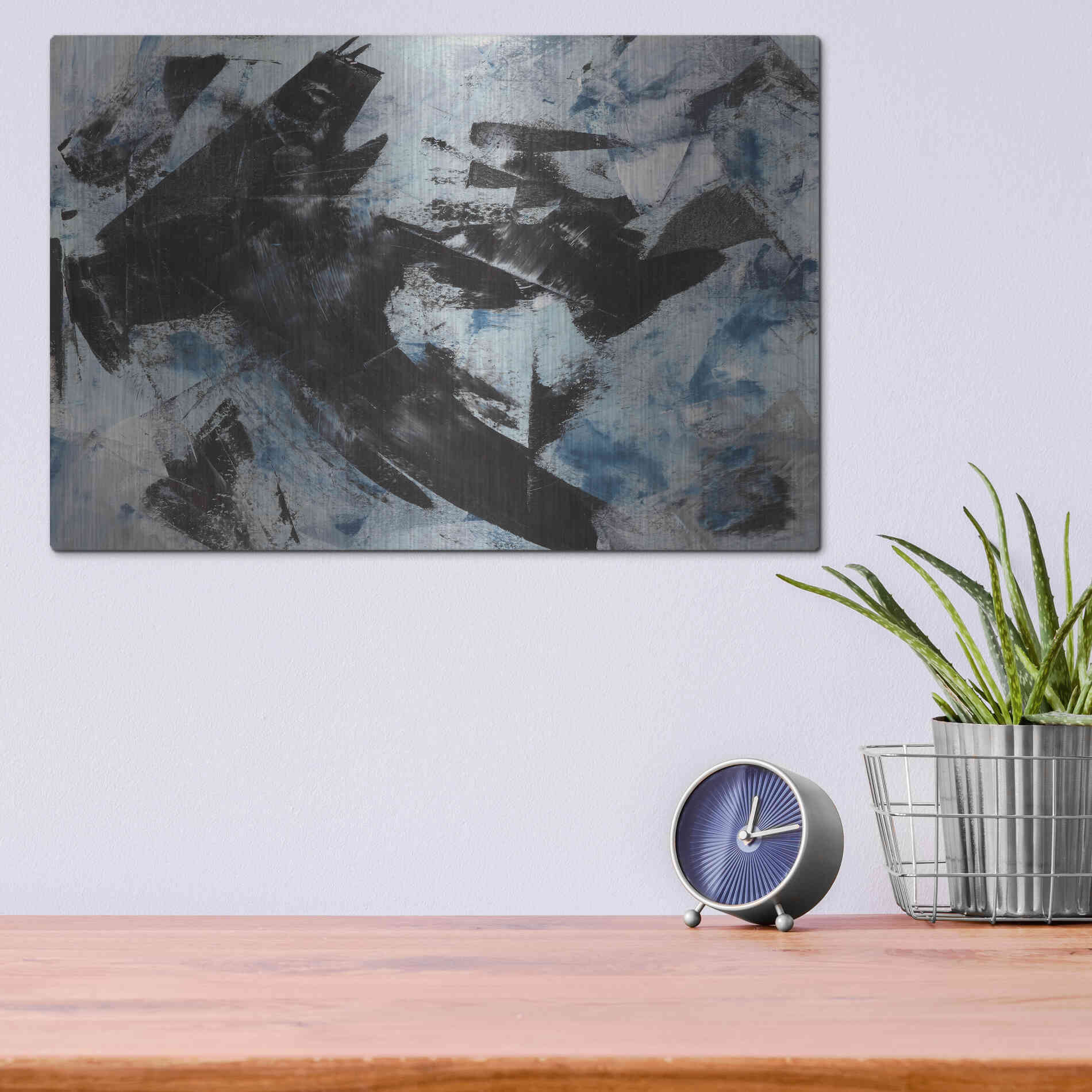 Luxe Metal Art 'Raven' Metal Wall Art,16x12