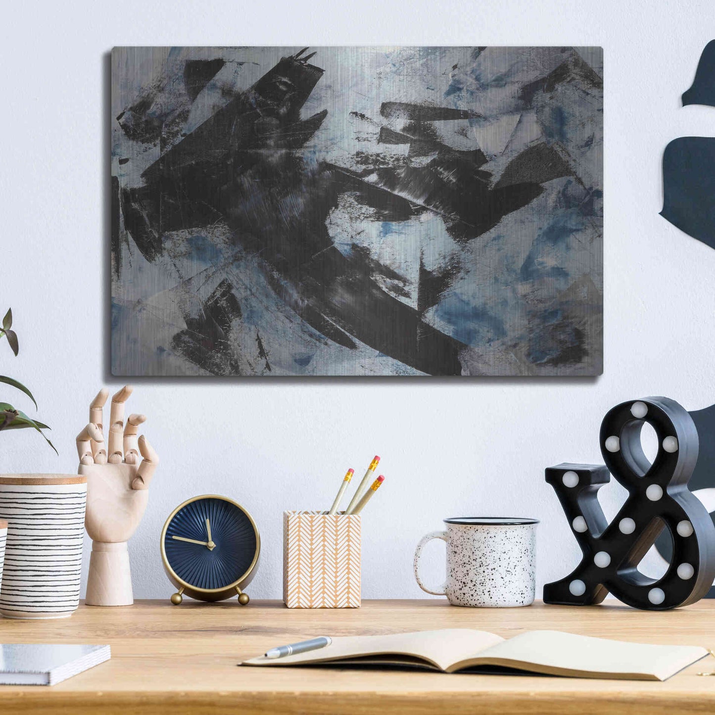 Luxe Metal Art 'Raven' Metal Wall Art,16x12