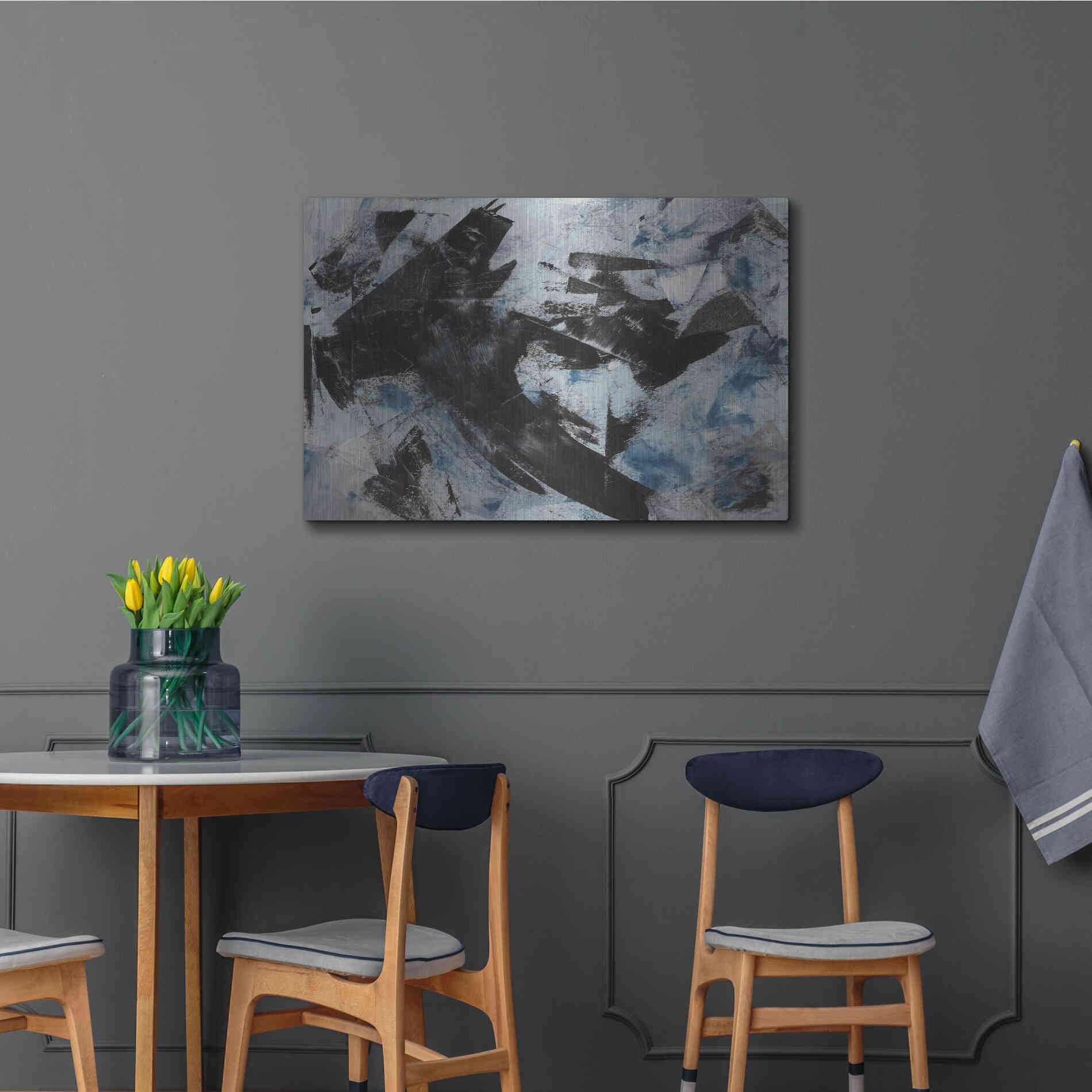 Luxe Metal Art 'Raven' Metal Wall Art,36x24