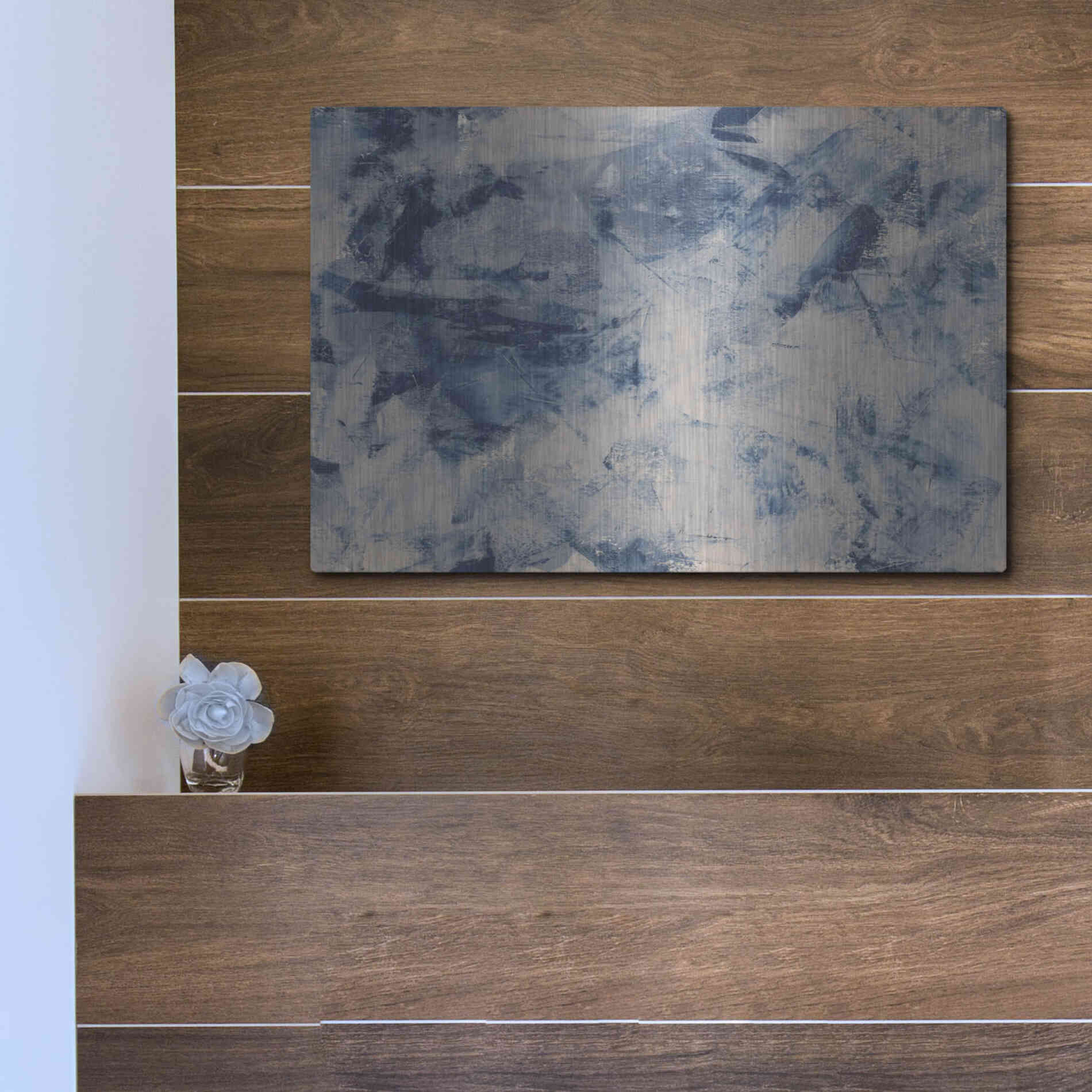 Luxe Metal Art 'Arctic Freeze' Metal Wall Art,16x12