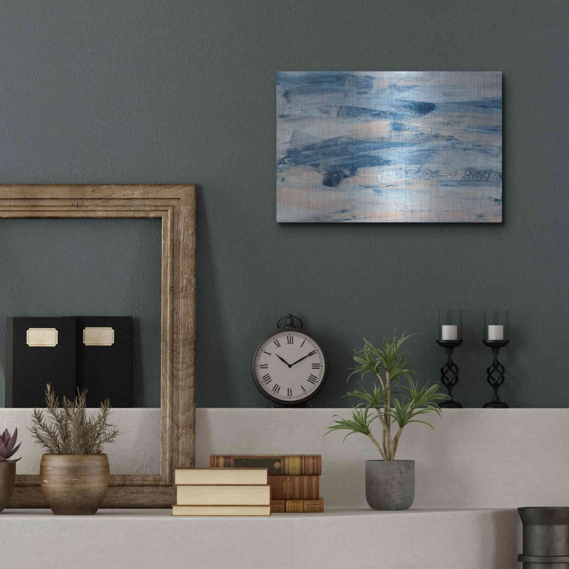 Luxe Metal Art 'High Tide' Metal Wall Art,16x12