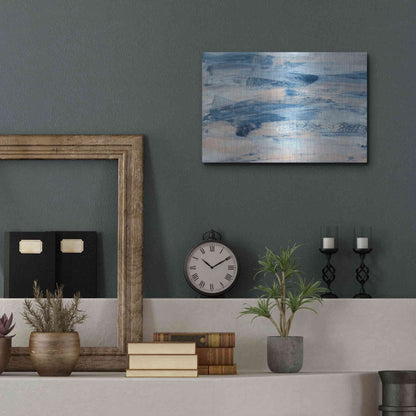 Luxe Metal Art 'High Tide' Metal Wall Art,16x12