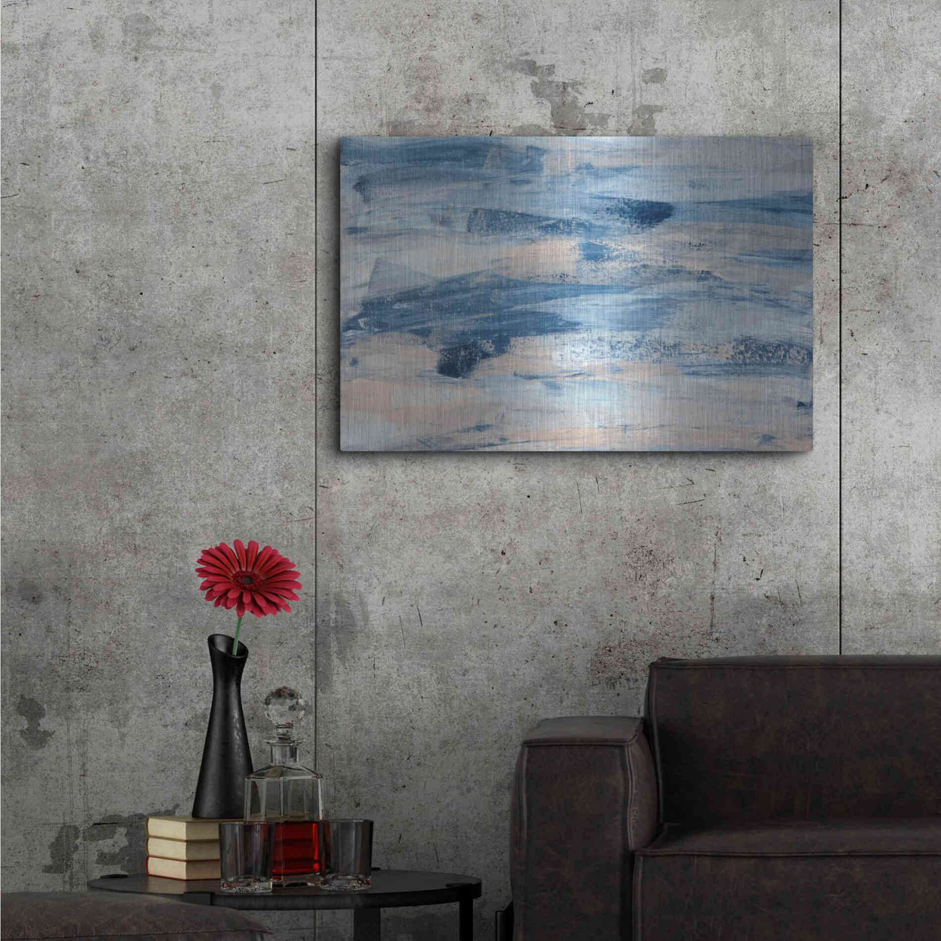 Luxe Metal Art 'High Tide' Metal Wall Art,36x24